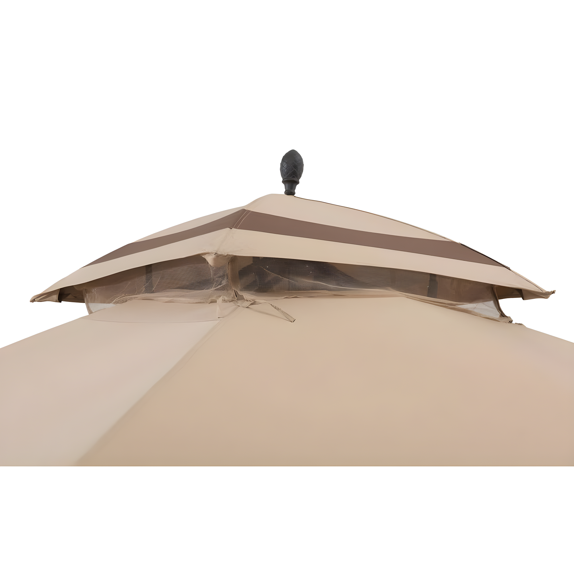 Sunjoy 2 Tone Striped 10.5 x 13 ft. 2 Tier Fabric Topped Steel Gazebo