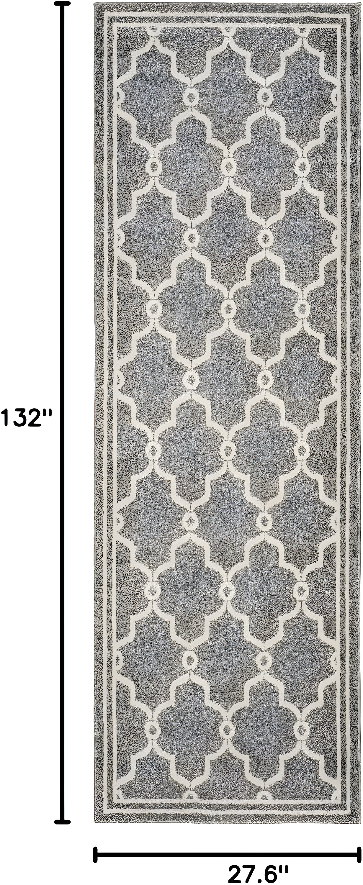 Amherst AMT414 Power Loomed Indoor Runner Rug - Dark Grey/Beige - 2'3"x11' - Safavieh