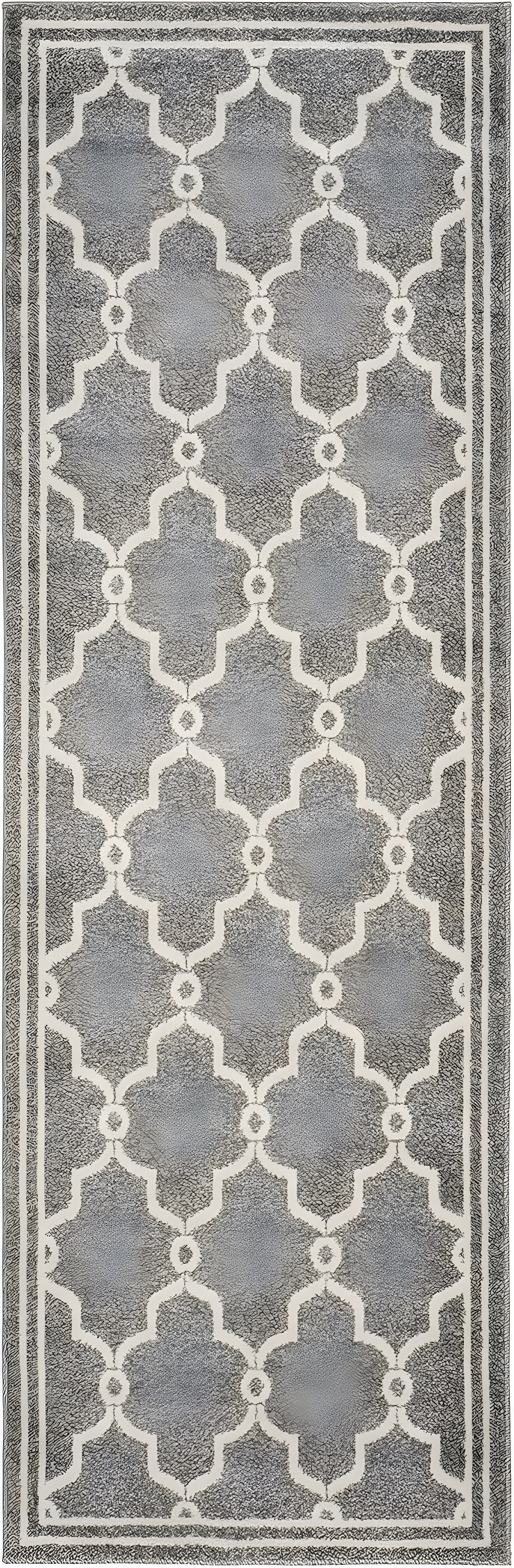Amherst AMT414 Power Loomed Indoor Runner Rug - Dark Grey/Beige - 2'3"x11' - Safavieh