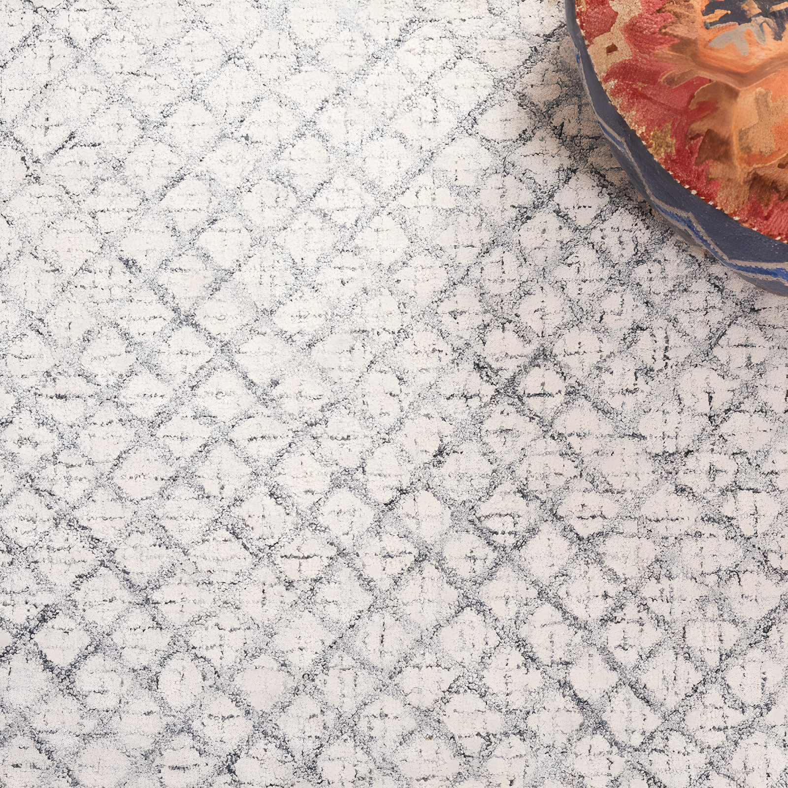 Abstract ABT203 Handmade Indoor Area Rug - Grey/Ivory - 5'x8' - Safavieh