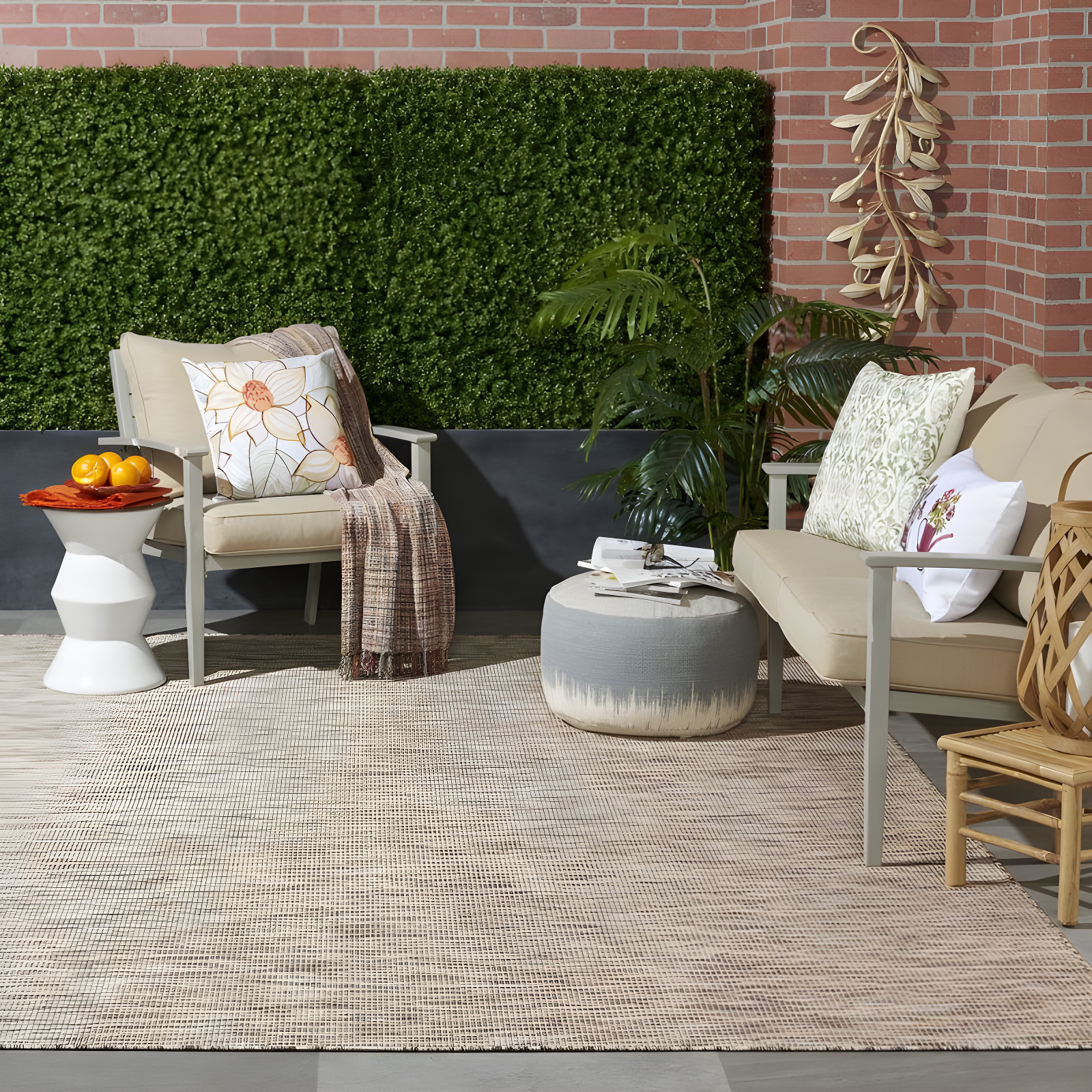 Nourison Positano POS01 Indoor/outdoor Area Rug - Beige 8' x 10'
