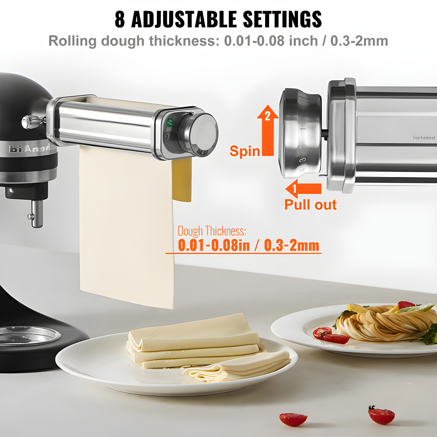 VEVOR VEVOR Pasta Maker Attachment (Set of 3)