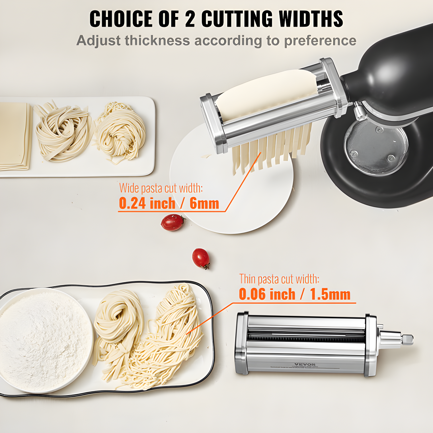 VEVOR VEVOR Pasta Maker Attachment (Set of 3)
