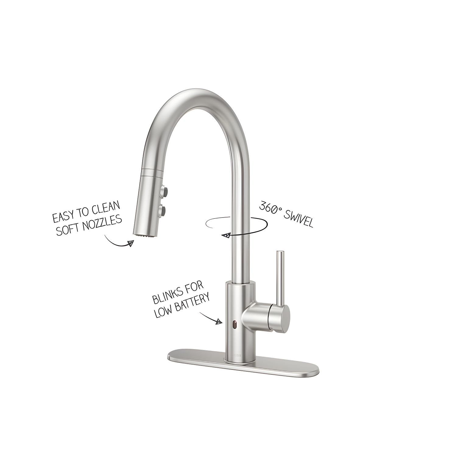 Pfister LG529-ESAS Stellen Pull Down Touchless Single Handle Kitchen Faucet