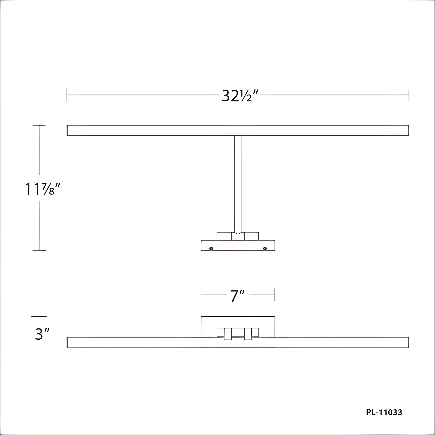 WAC Lighting Reed 33" LED Adjustable Aluminum Picture Light in Black