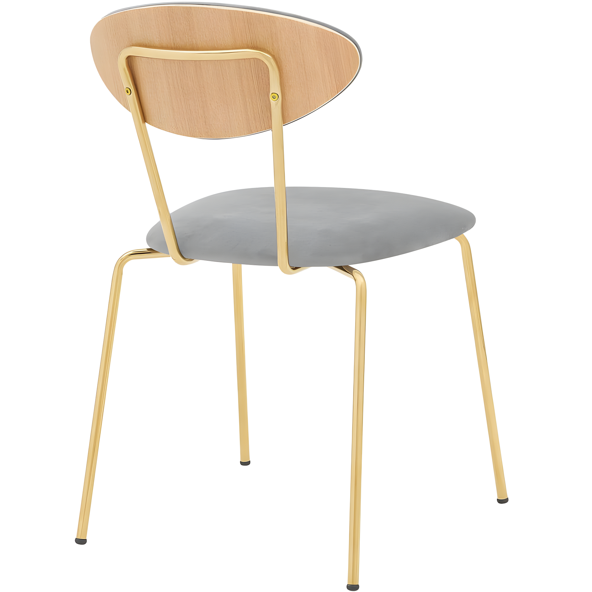 Set of 2 Neo Modern Fabric and Metal Dining Room Chairs Gray/Black - Armen Living: Contemporary, Faux Leather, Comfort Cushion