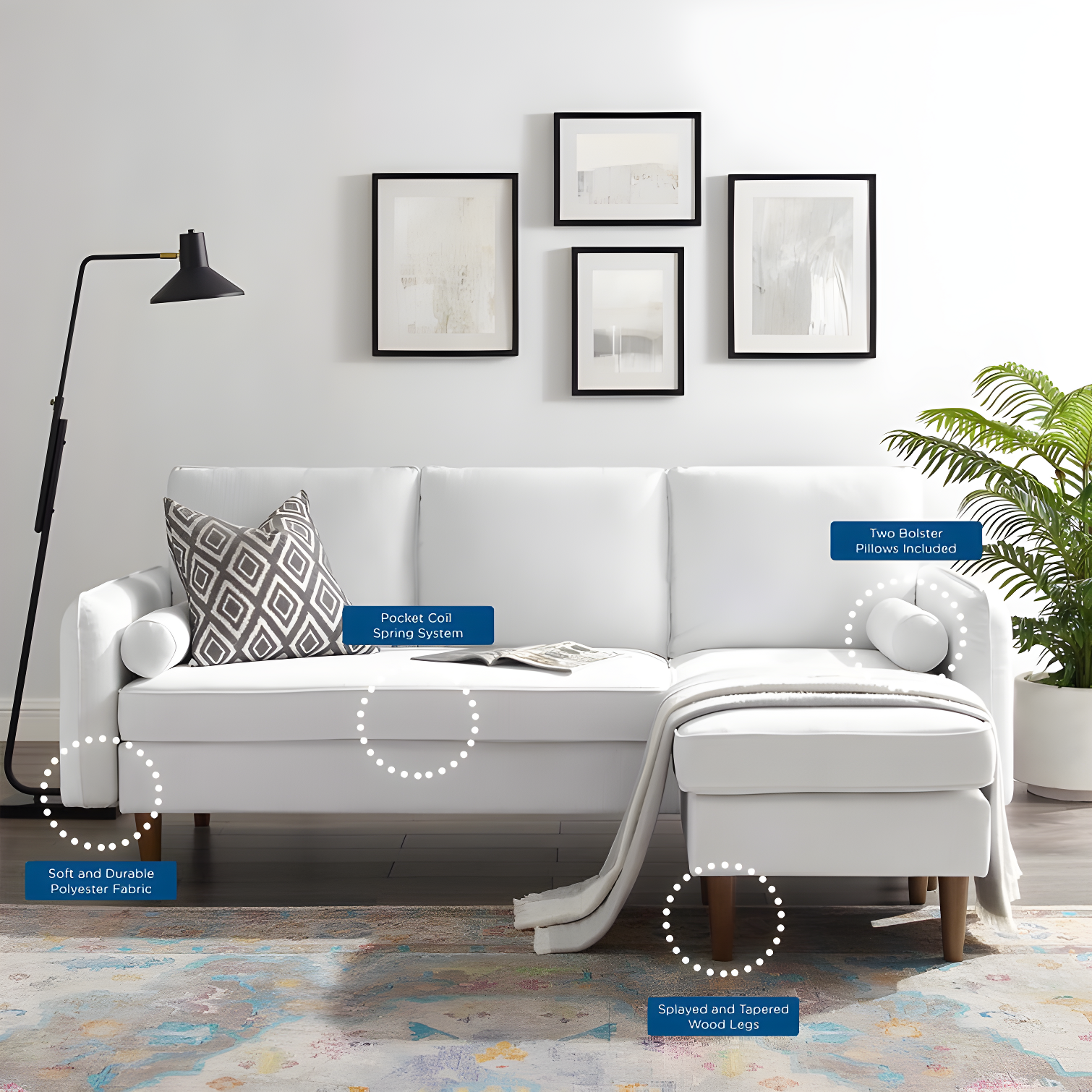 Modway Revive Upholstered Right or Left Sectional Sofa