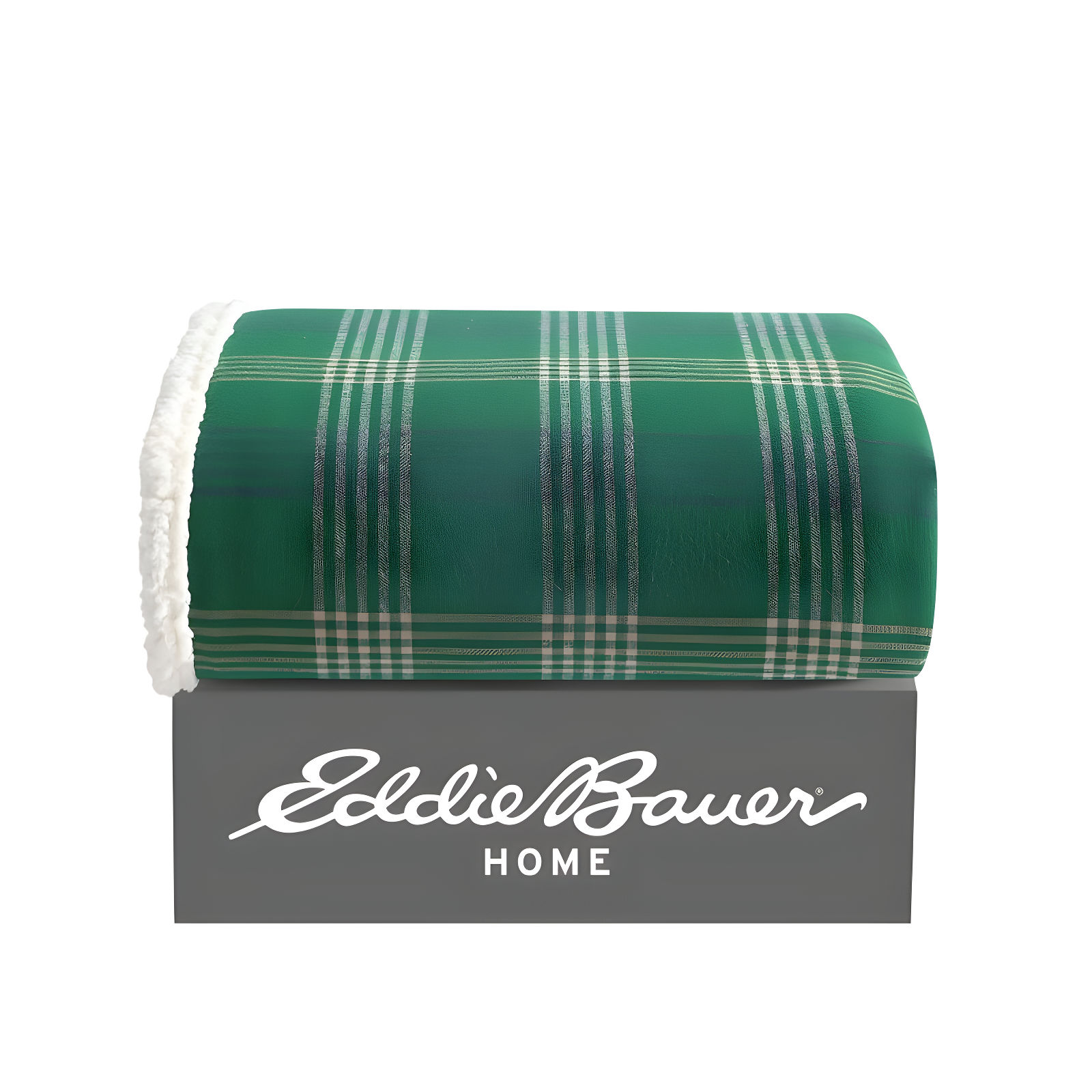 Eddie Bauer Printed Flannel/Sherpa Throw Blankets