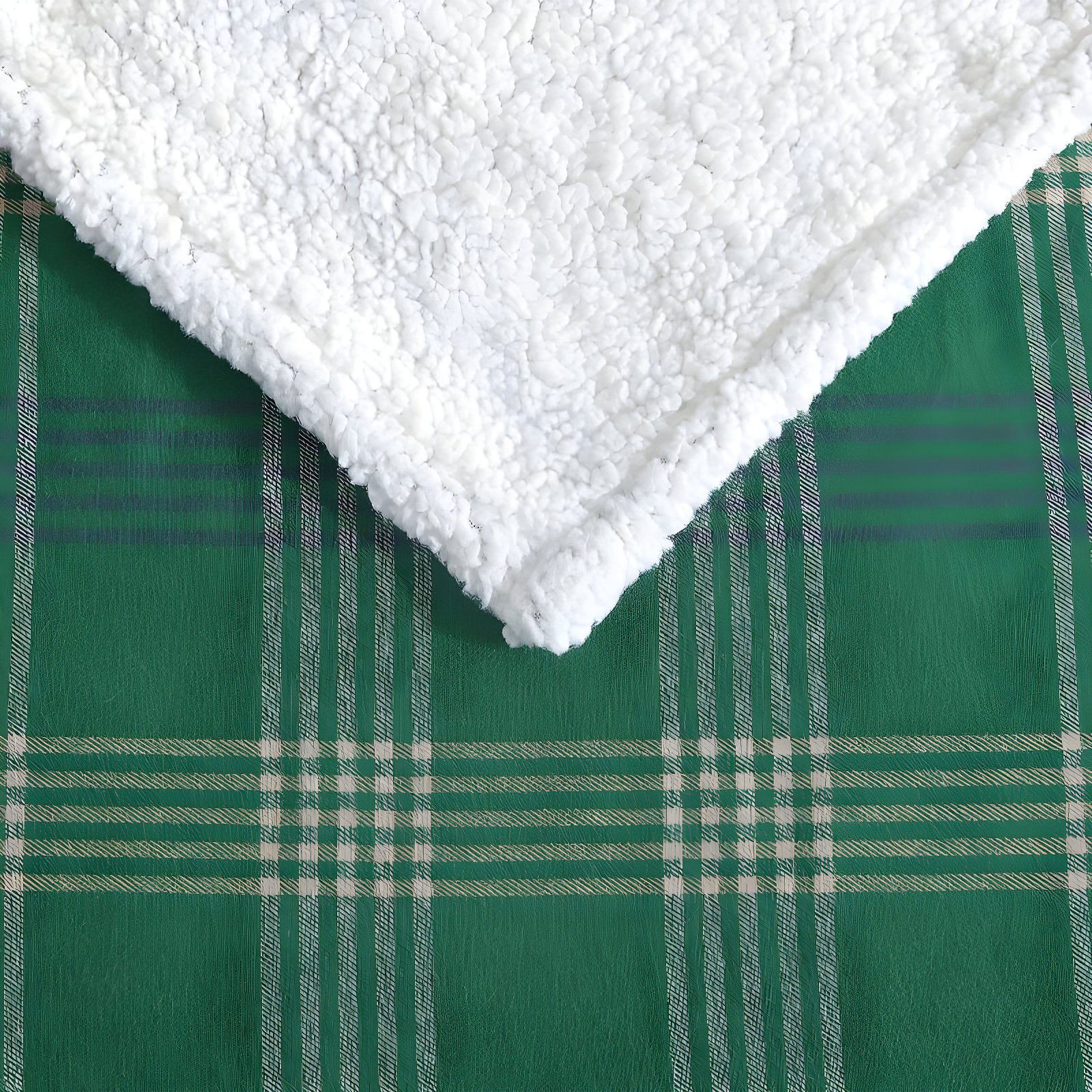 Eddie Bauer Printed Flannel/Sherpa Throw Blankets