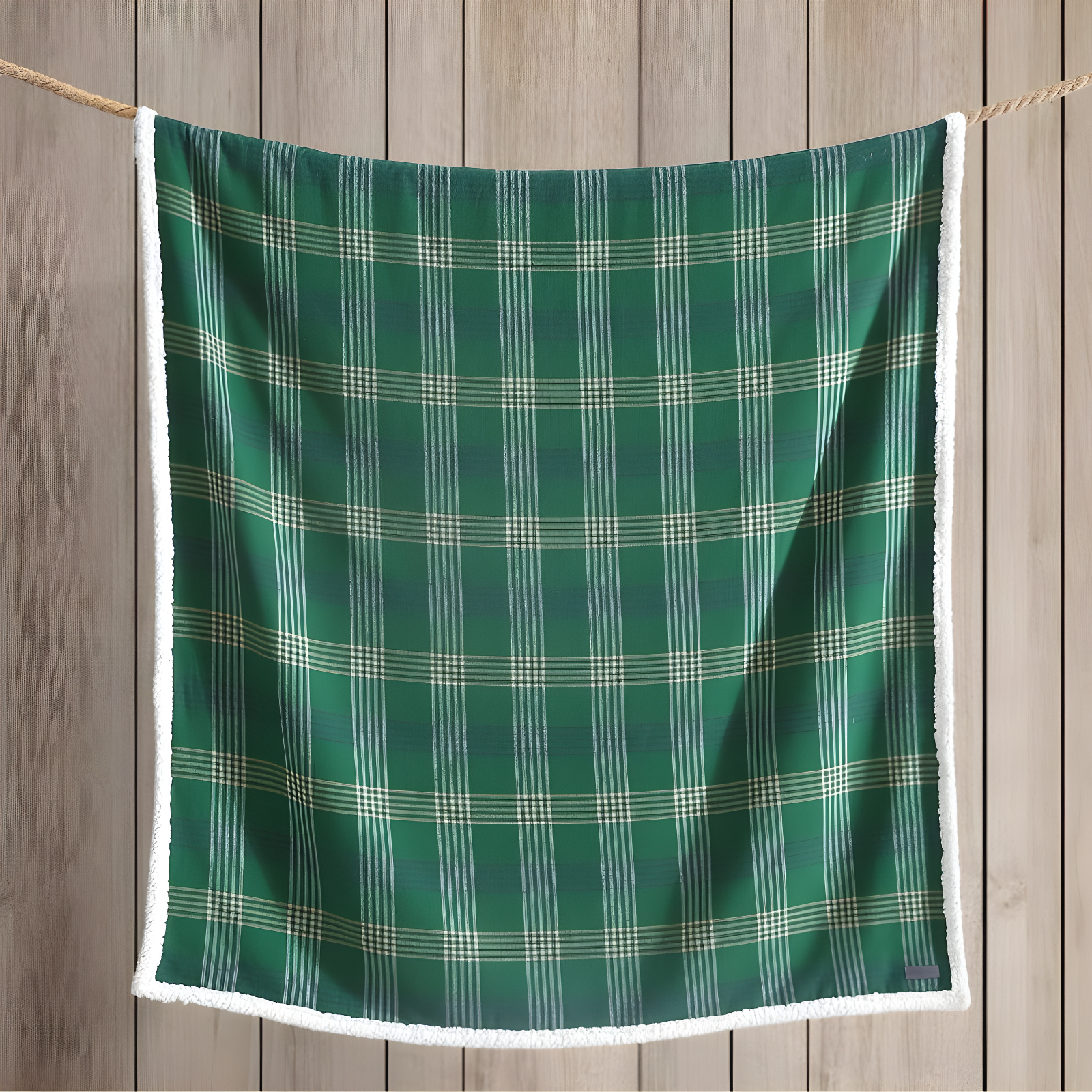 Eddie Bauer Printed Flannel/Sherpa Throw Blankets