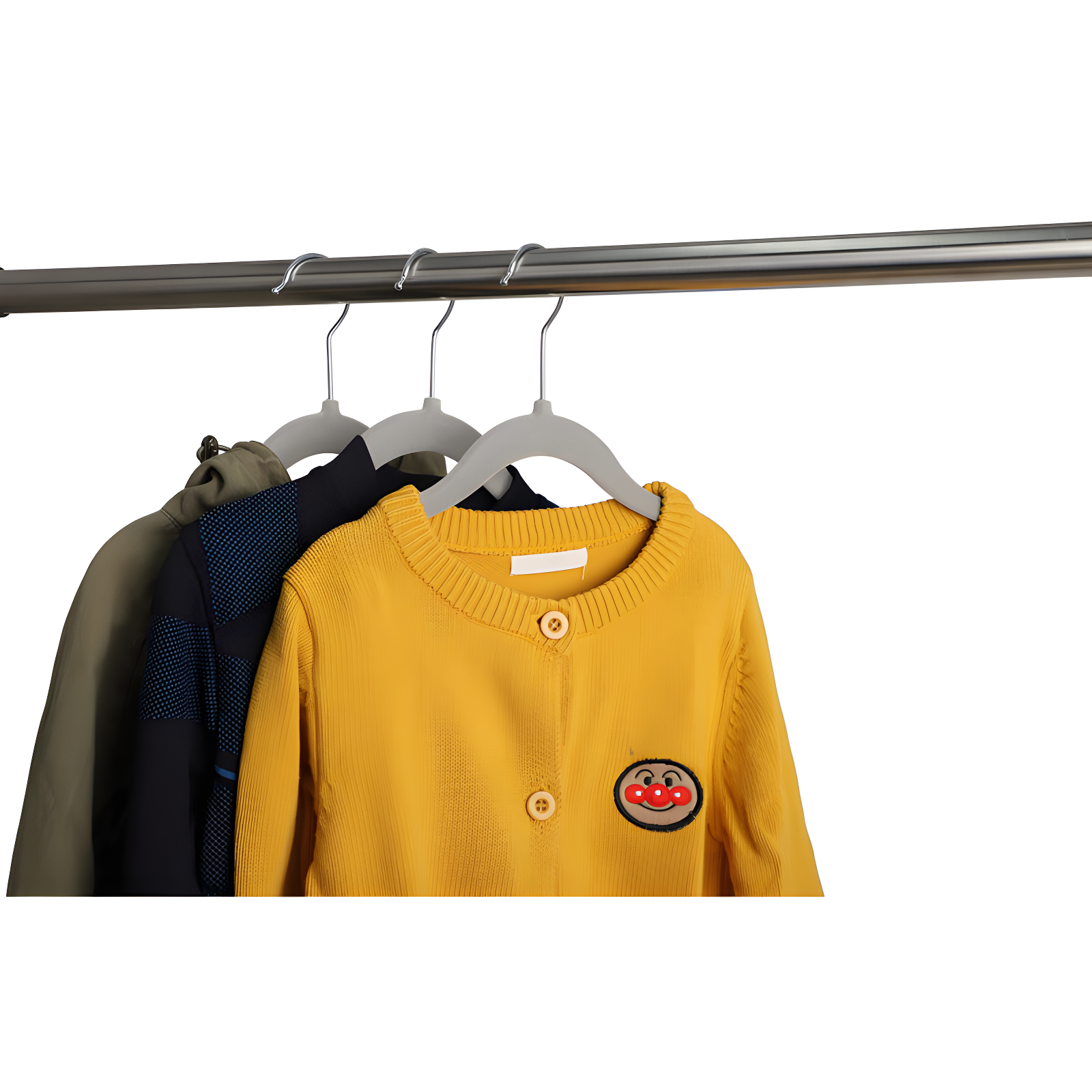 Non-Slip Clothes Hangers For Baby And Kids 20-Pack Velvet Hangers With Movable Clips, Heavy-Duty And Space-Saving For Pants,Skirts, Coat, Gray