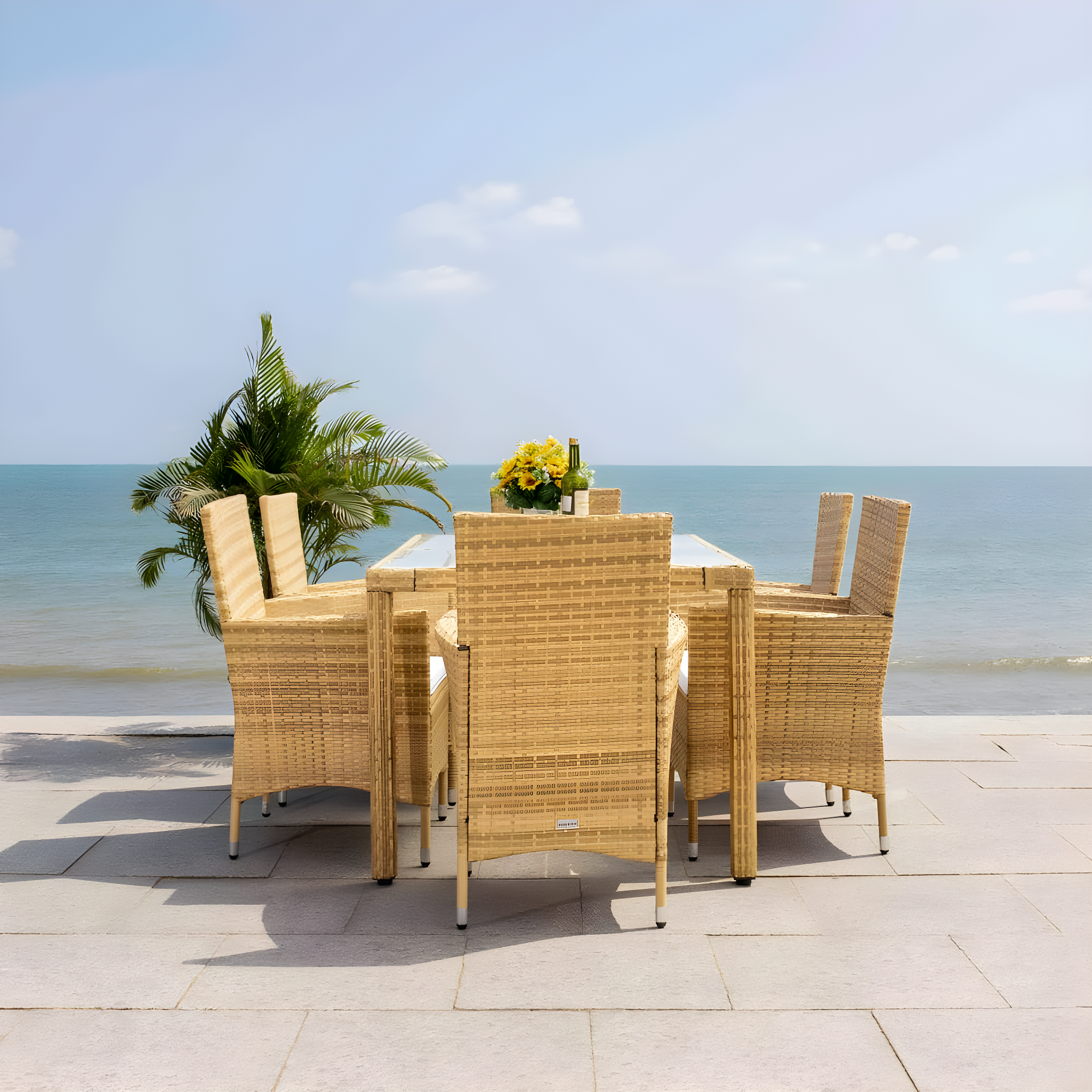 Daxin 6 - Person Rectangular Outdoor Dining Set