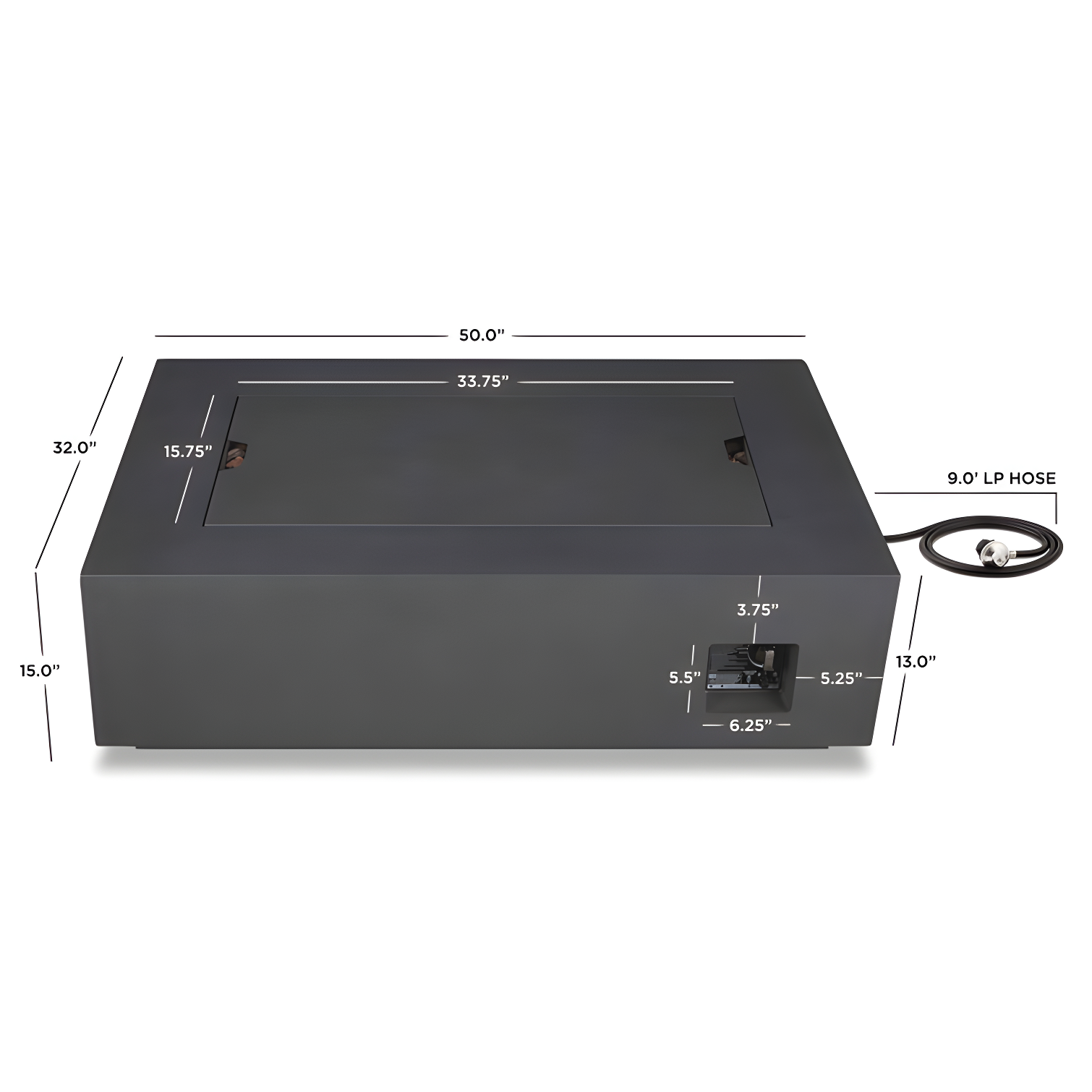 AEGEAN Propane / Natural Gas Outdoor Fire Pit Table