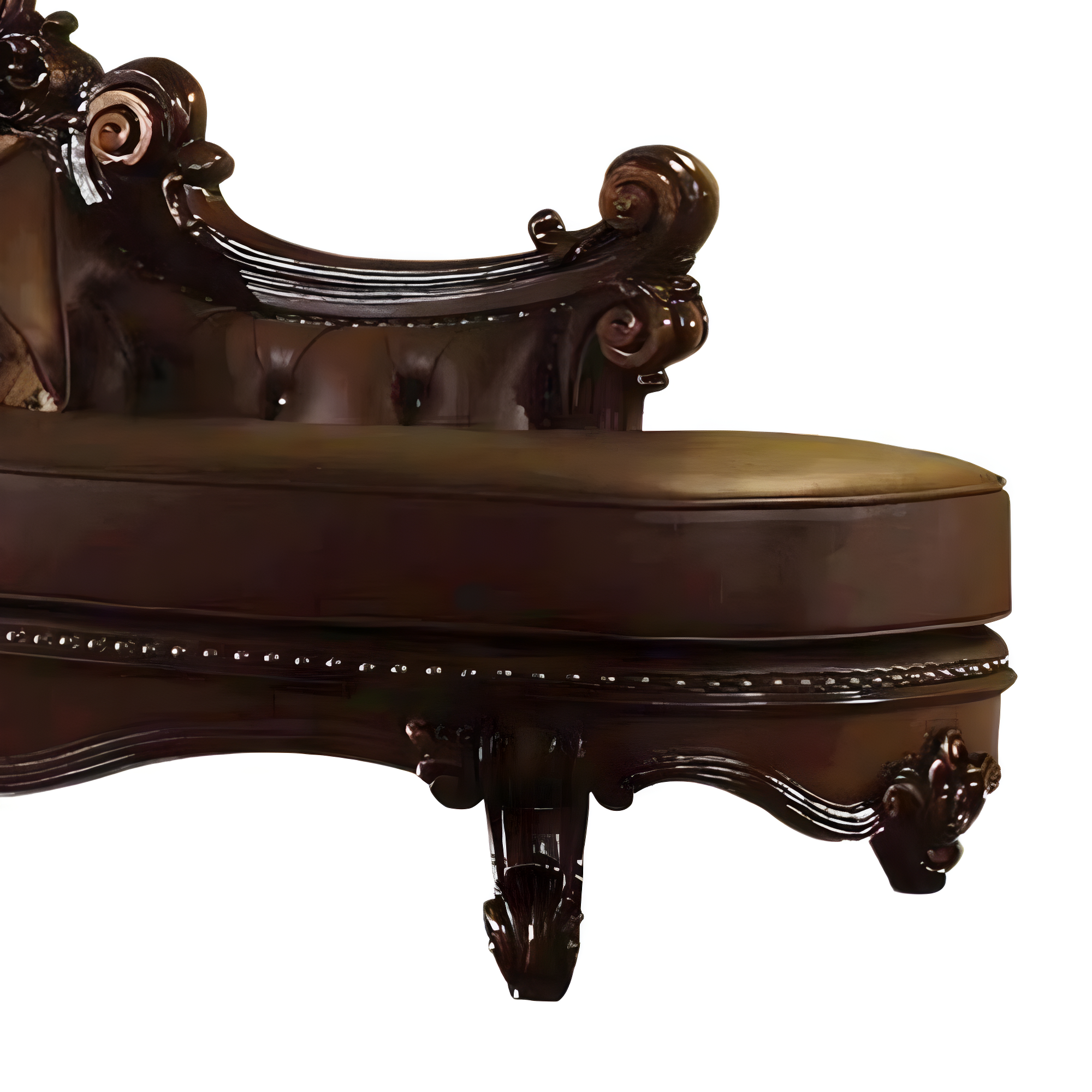 Andrew Home Studio Fonzo Faux Leather Chaise Lounge