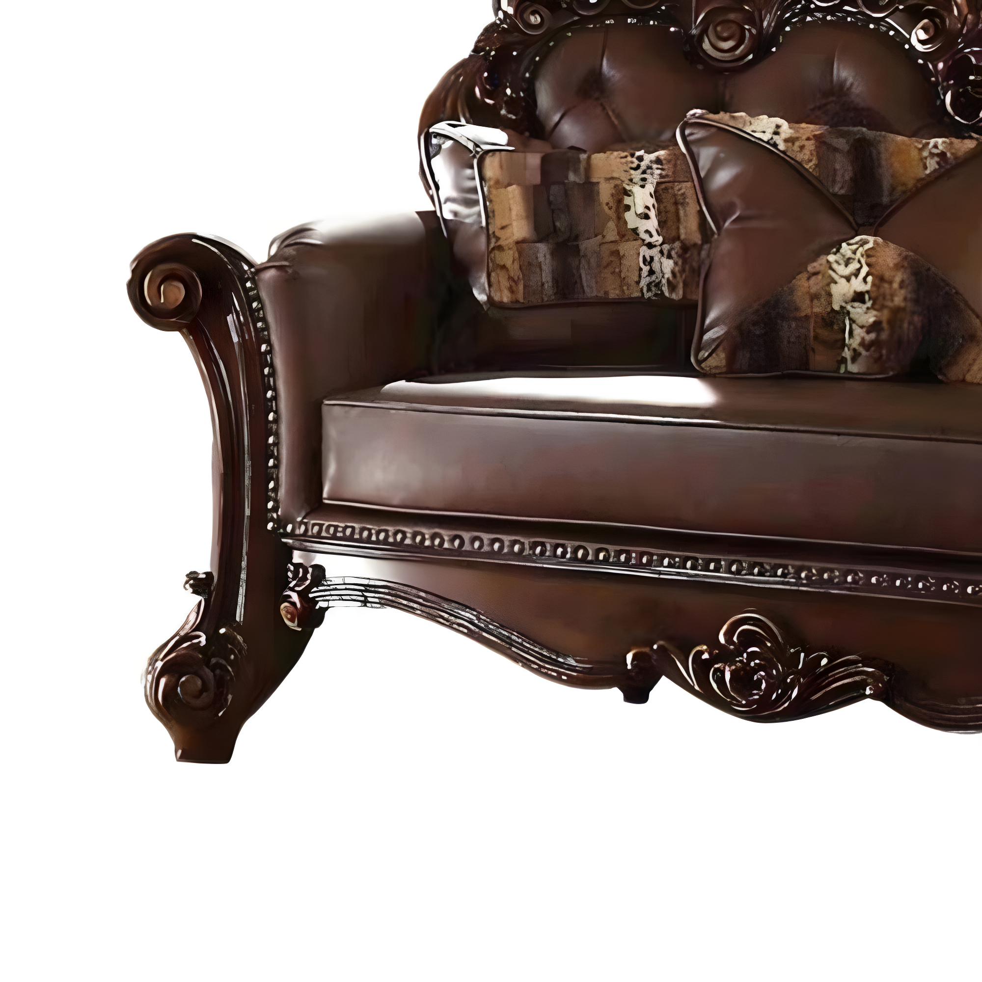 Andrew Home Studio Fonzo Faux Leather Chaise Lounge
