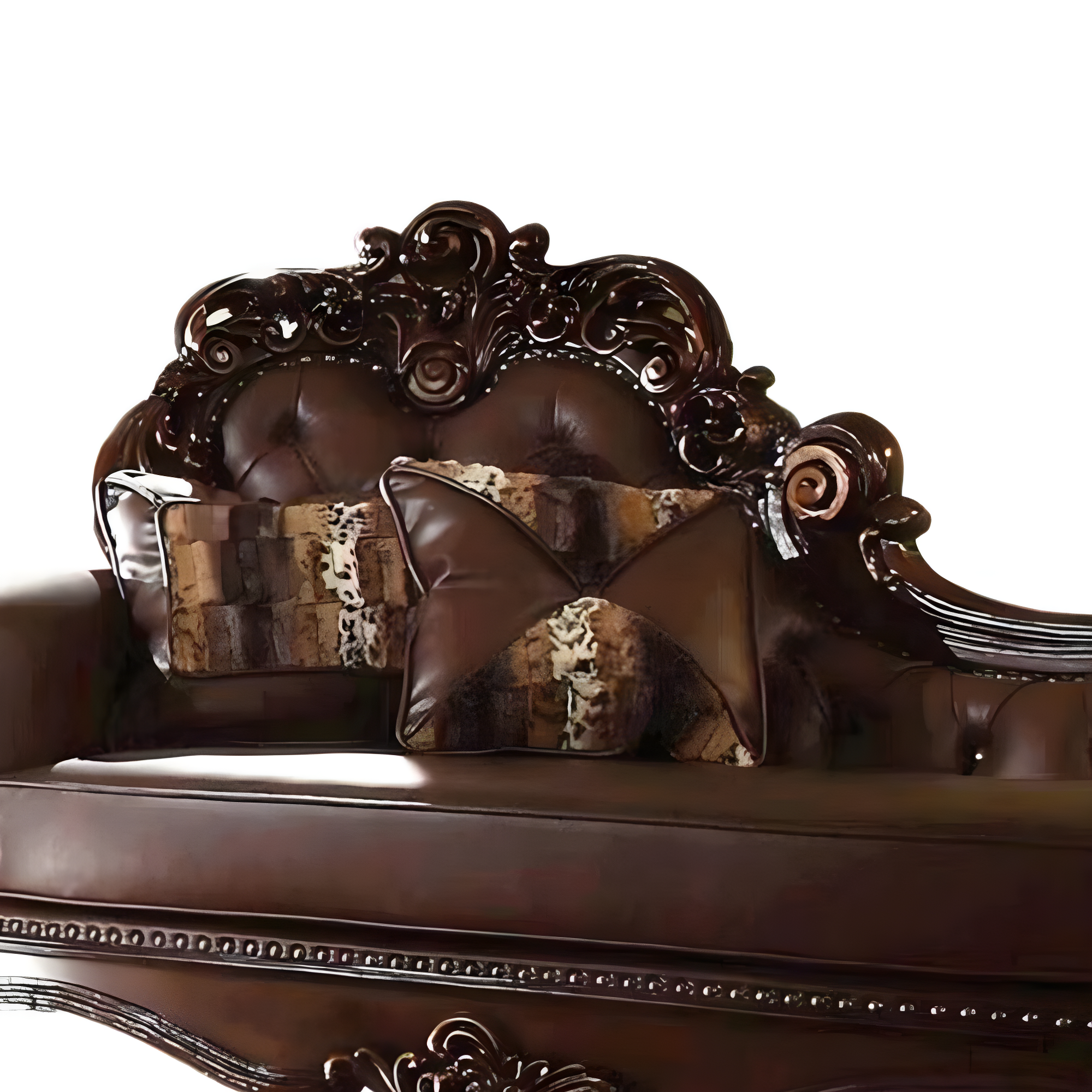 Andrew Home Studio Fonzo Faux Leather Chaise Lounge