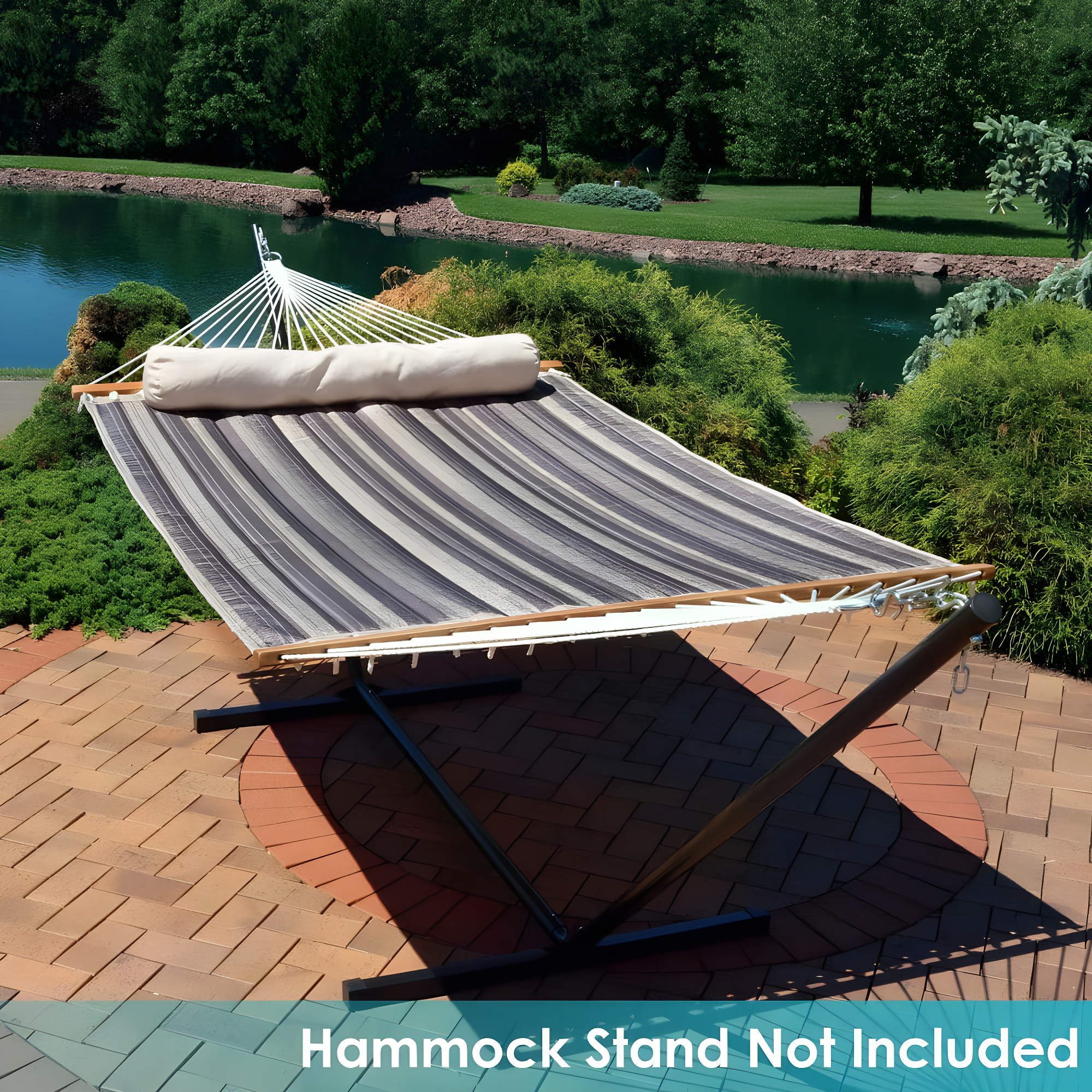 2-Person Quilted Polyester Spreader Bar Hammock