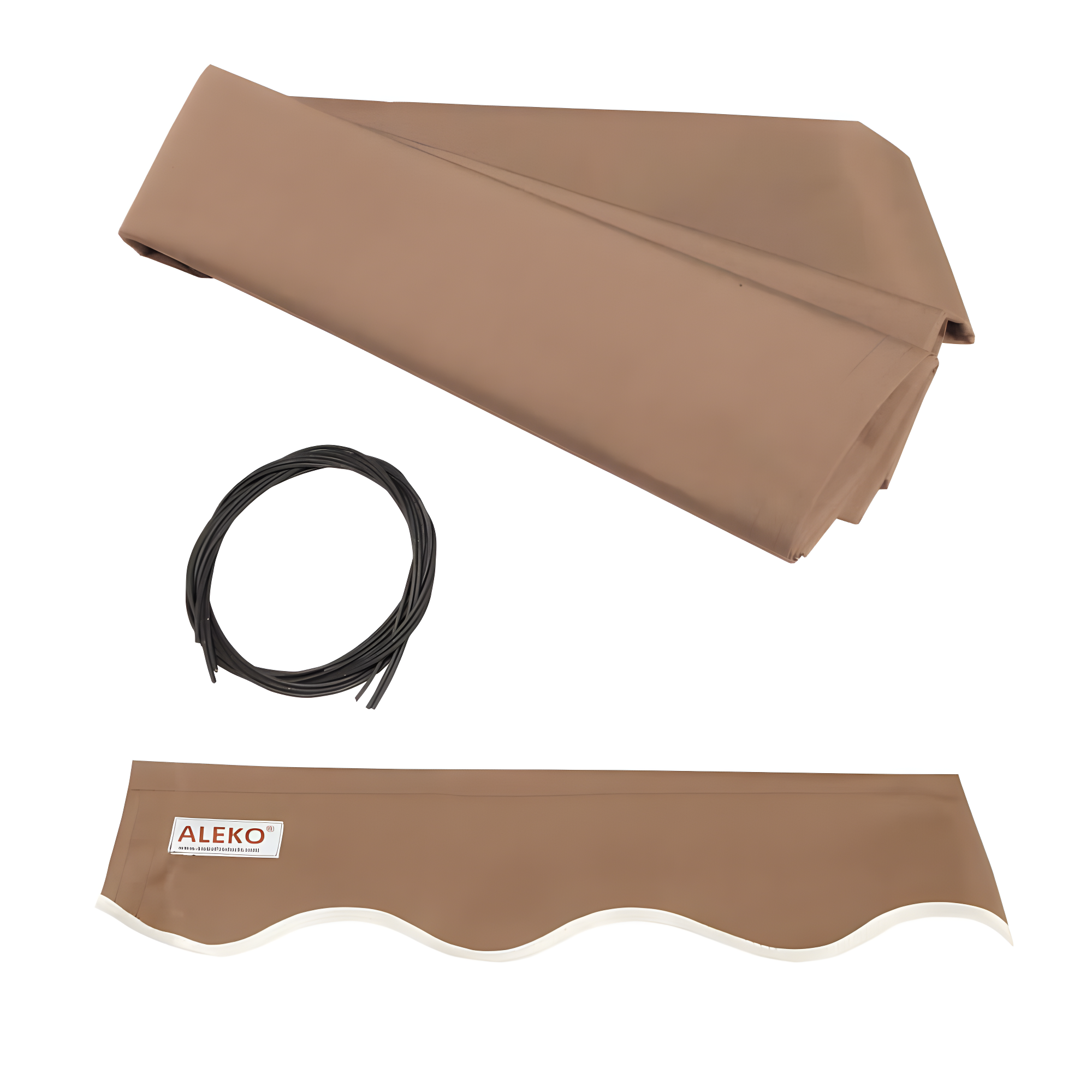 Motorized Retractable White Frame Patio Awning