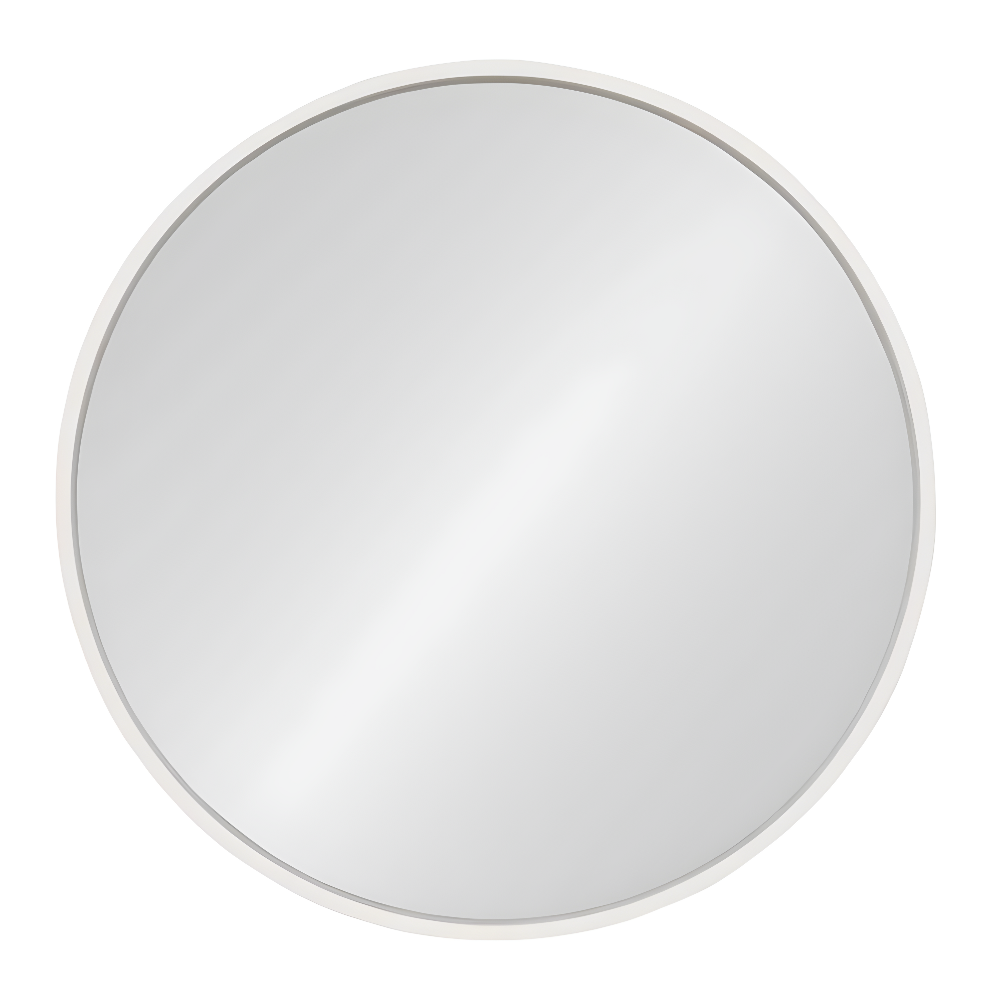 Kate and Laurel All Things Decor 26" x 26" Travis Round Wood Accent Wall Mirror White: Modern MDF Framed, No Assembly Required