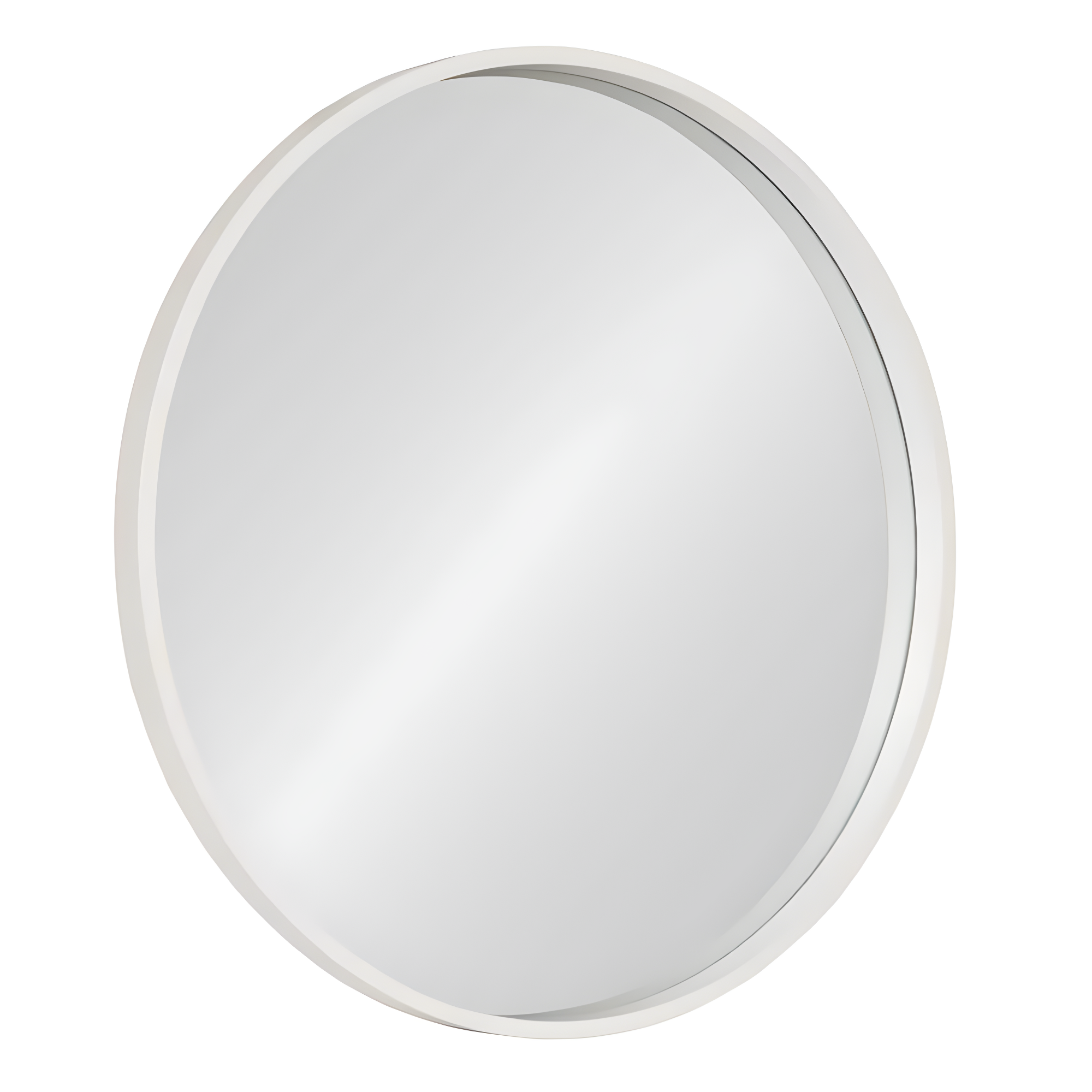 Kate and Laurel All Things Decor 26" x 26" Travis Round Wood Accent Wall Mirror White: Modern MDF Framed, No Assembly Required