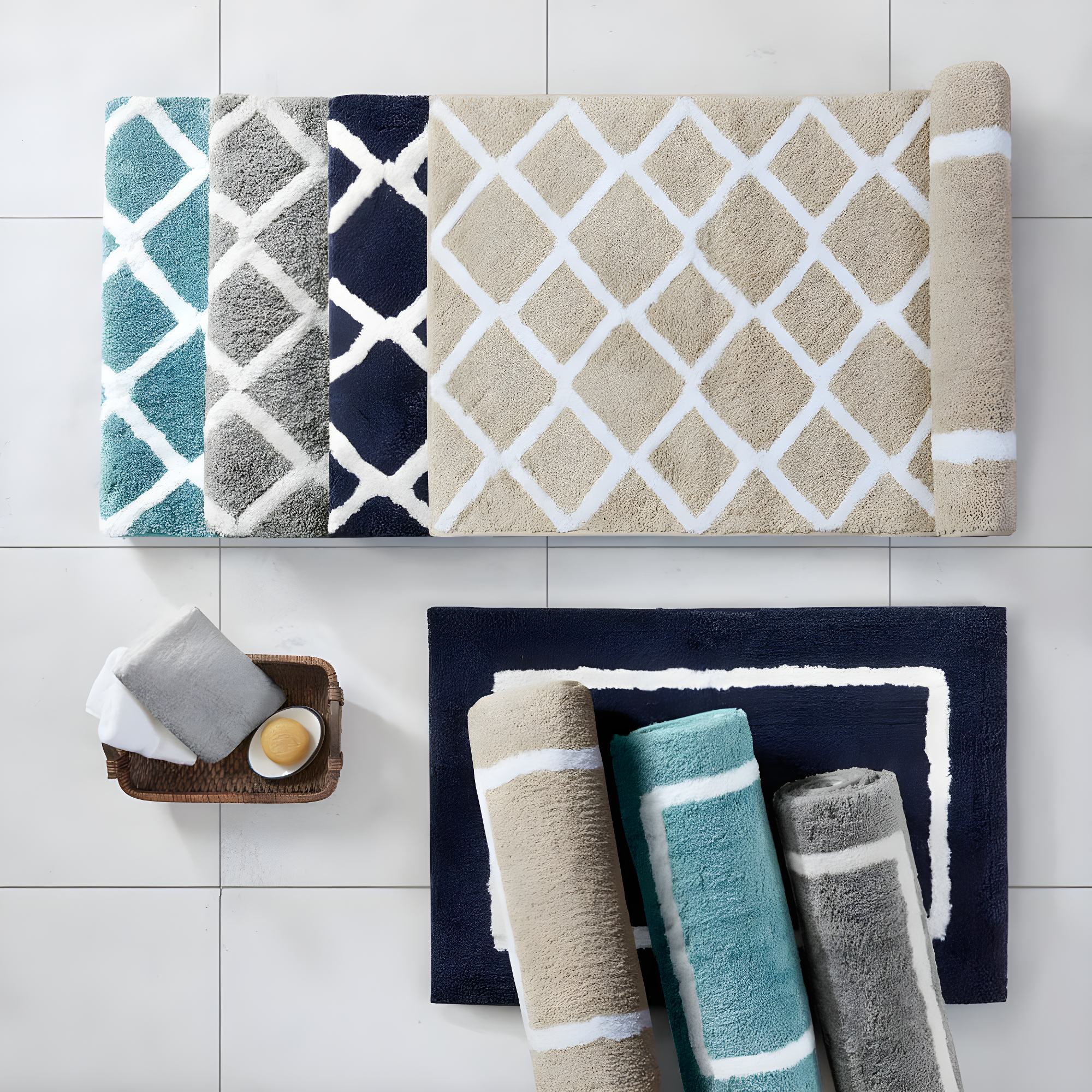 Madison Park Bittman Reversible High Pile Tufted Bath Rug