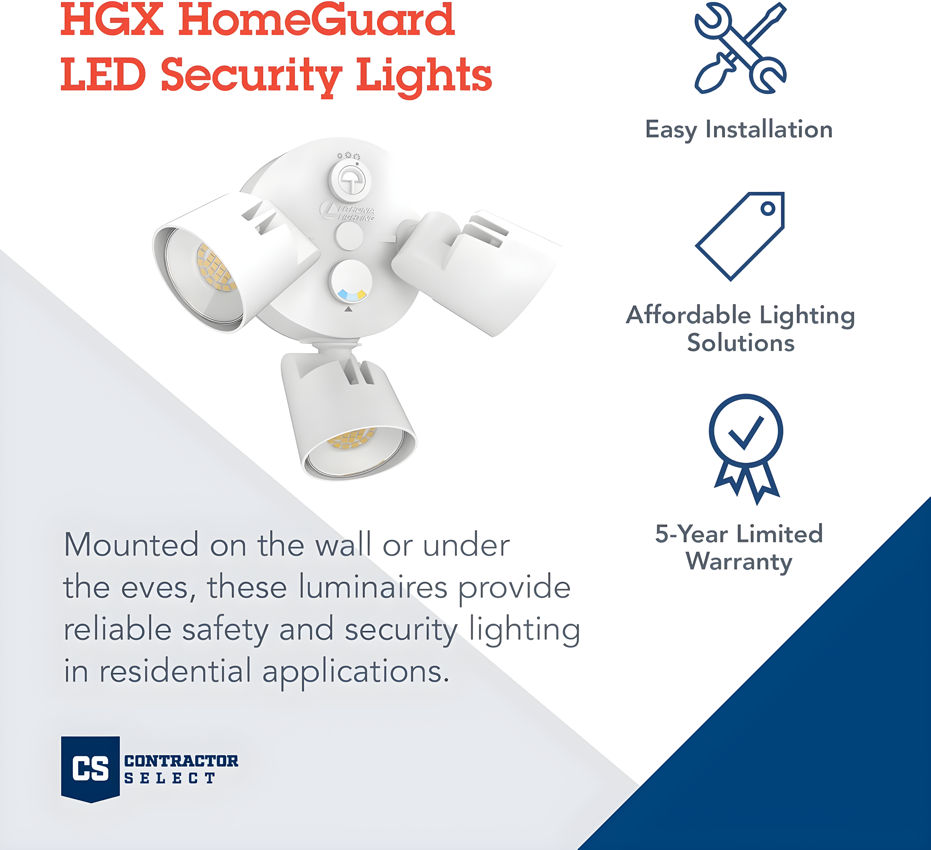 Lithonia Lighting 2 - Head Hardwired Dusk to Dawn Outdoor Security Flood Light with Motion Sensor