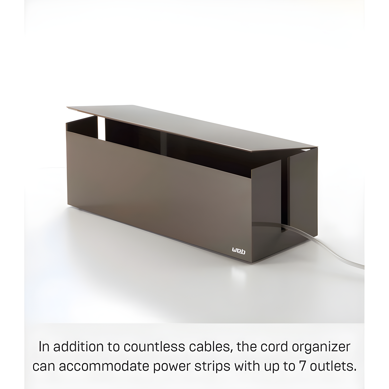 Yamazaki Home Yamazaki Home Cable Box - Outlet Cord Storage Organizer, Cover Protector, Anti-Slip Rubber Feet