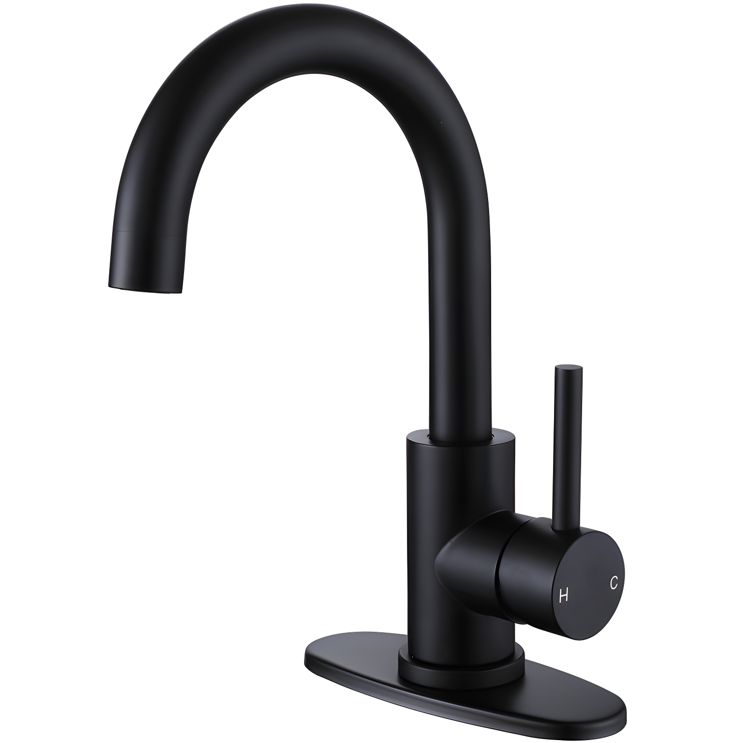 VIBRANTBATH Single-Hole Single-handle Bathroom Faucet 6025-Black