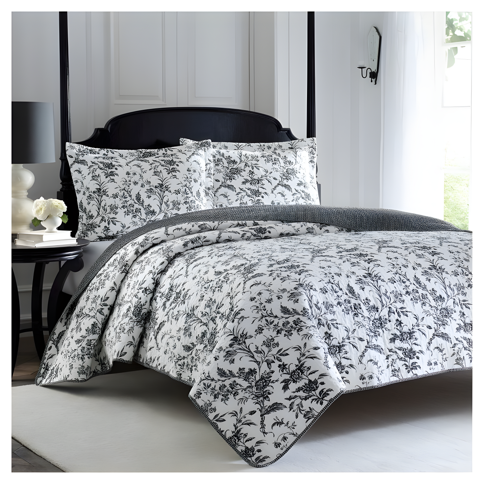 Laura Ashley Amberley Reversible Cotton Quilt Set