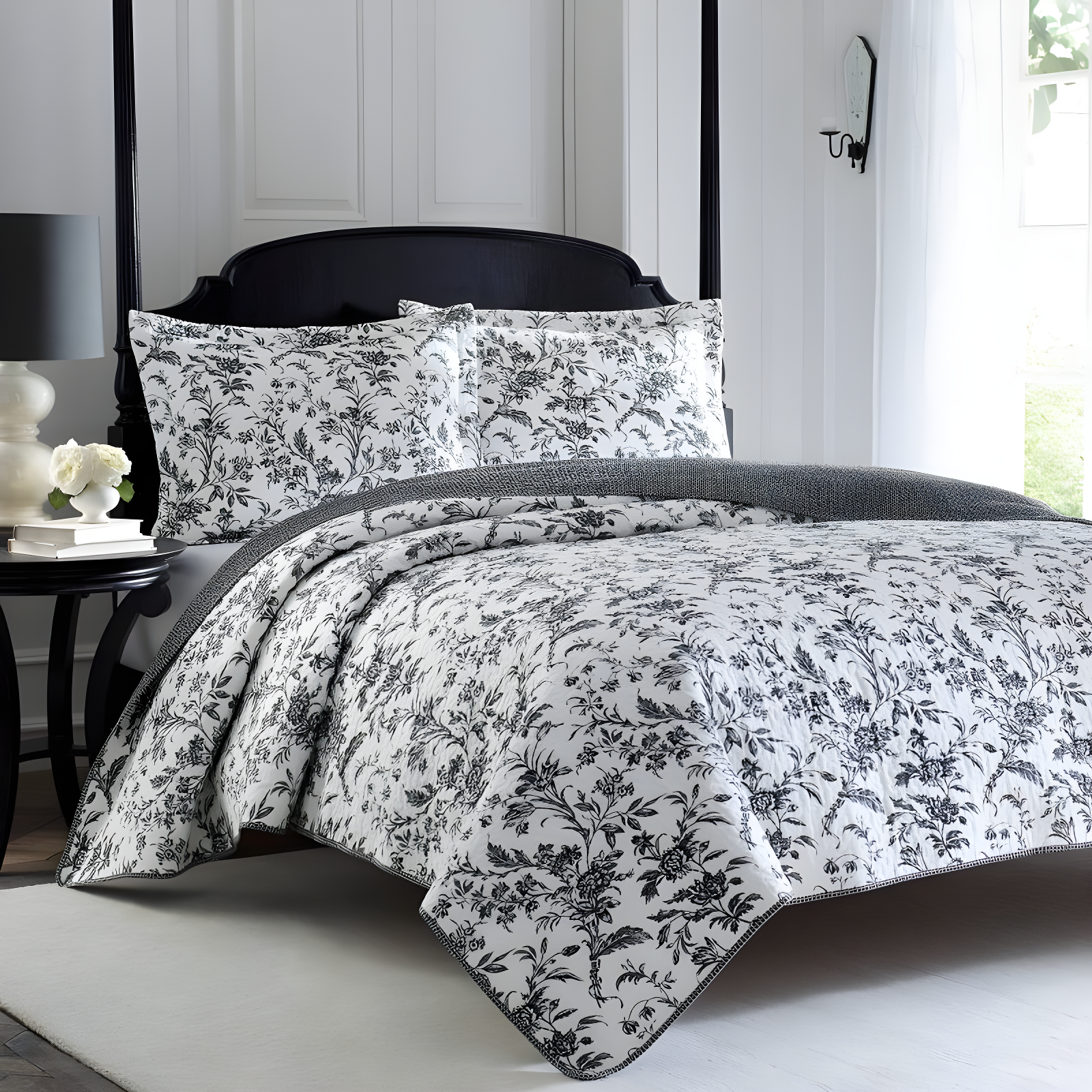 Laura Ashley Amberley Reversible Cotton Quilt Set
