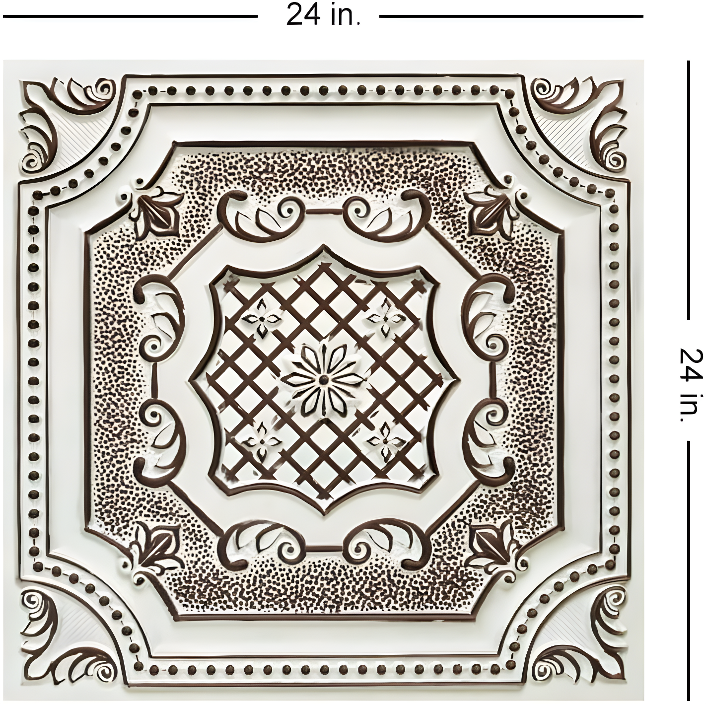 FromPlainToBeautifulInHours My Beautiful Damaris Drop-In or Glue-Up PVC Ceiling Tile (Set of 25)