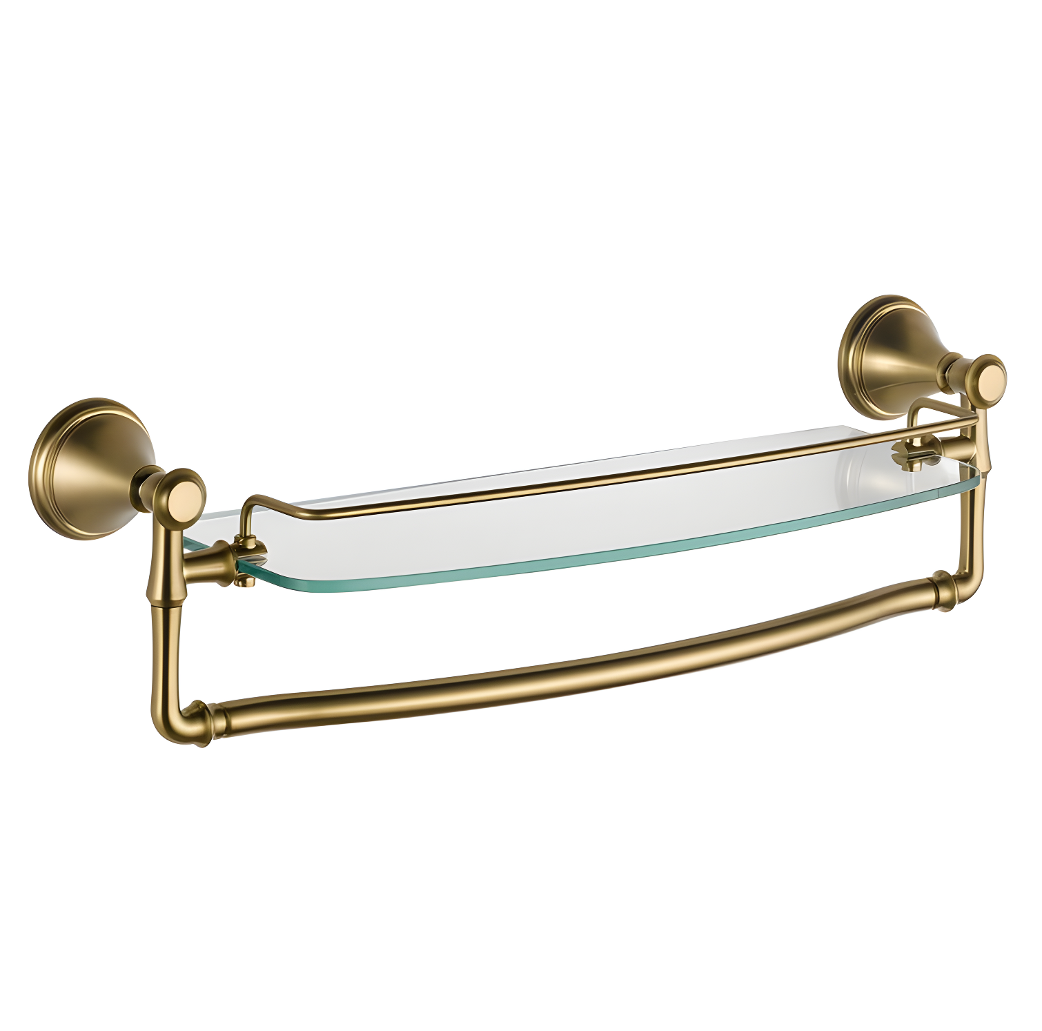 Delta Cassidy 18 in. Glass Shelf with Towel Bar