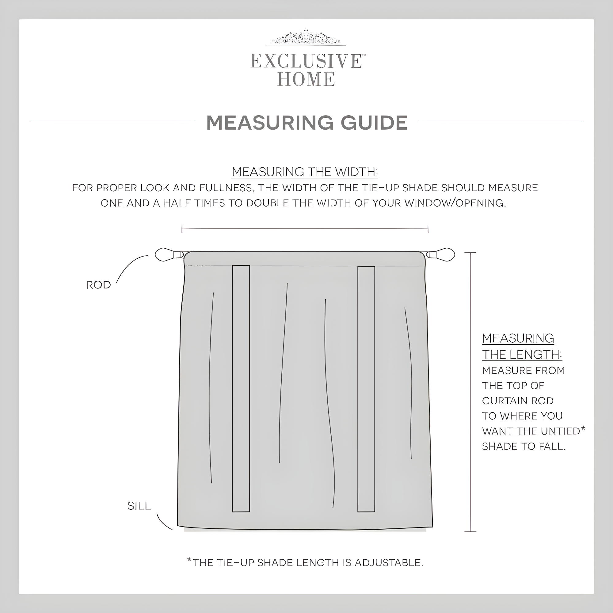 Amalgamated Textiles Exclusive Home Loha Light Filtering Rod Pocket Tie Up Shade