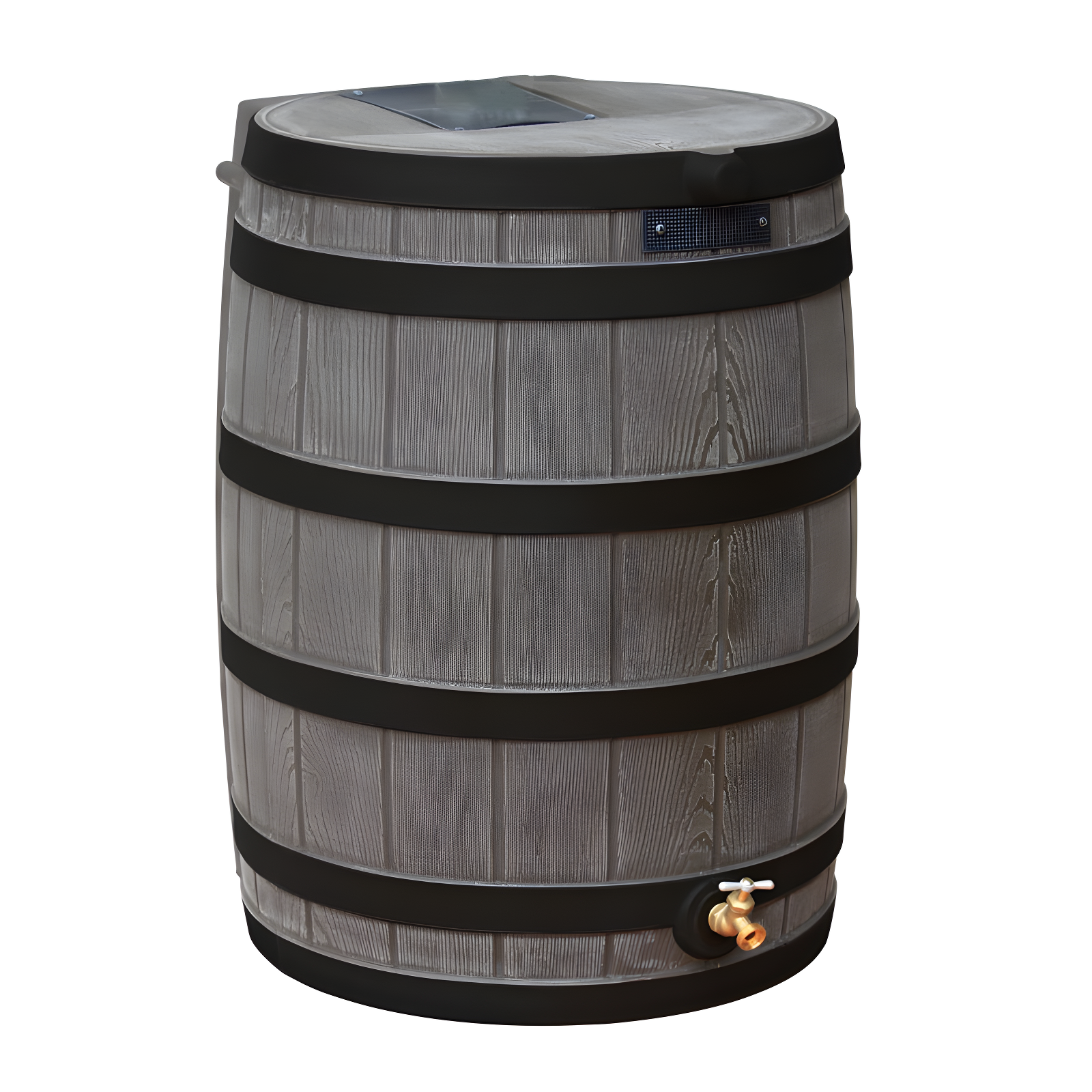 Good Ideas Rain Wizard Whiskey Style Rain Barrel with Overflow and Spigot