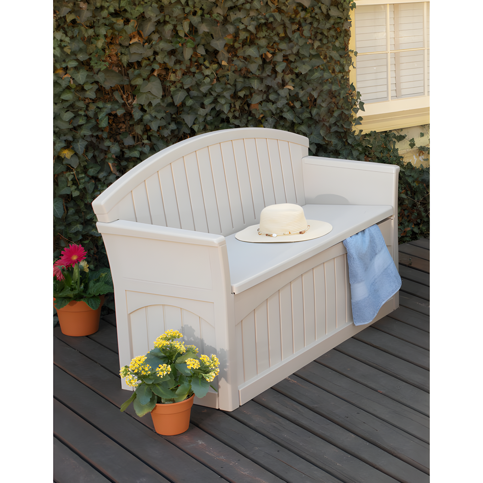 Suncast Suncast 50 Gallon Patio Storage Bench - Light Taupe