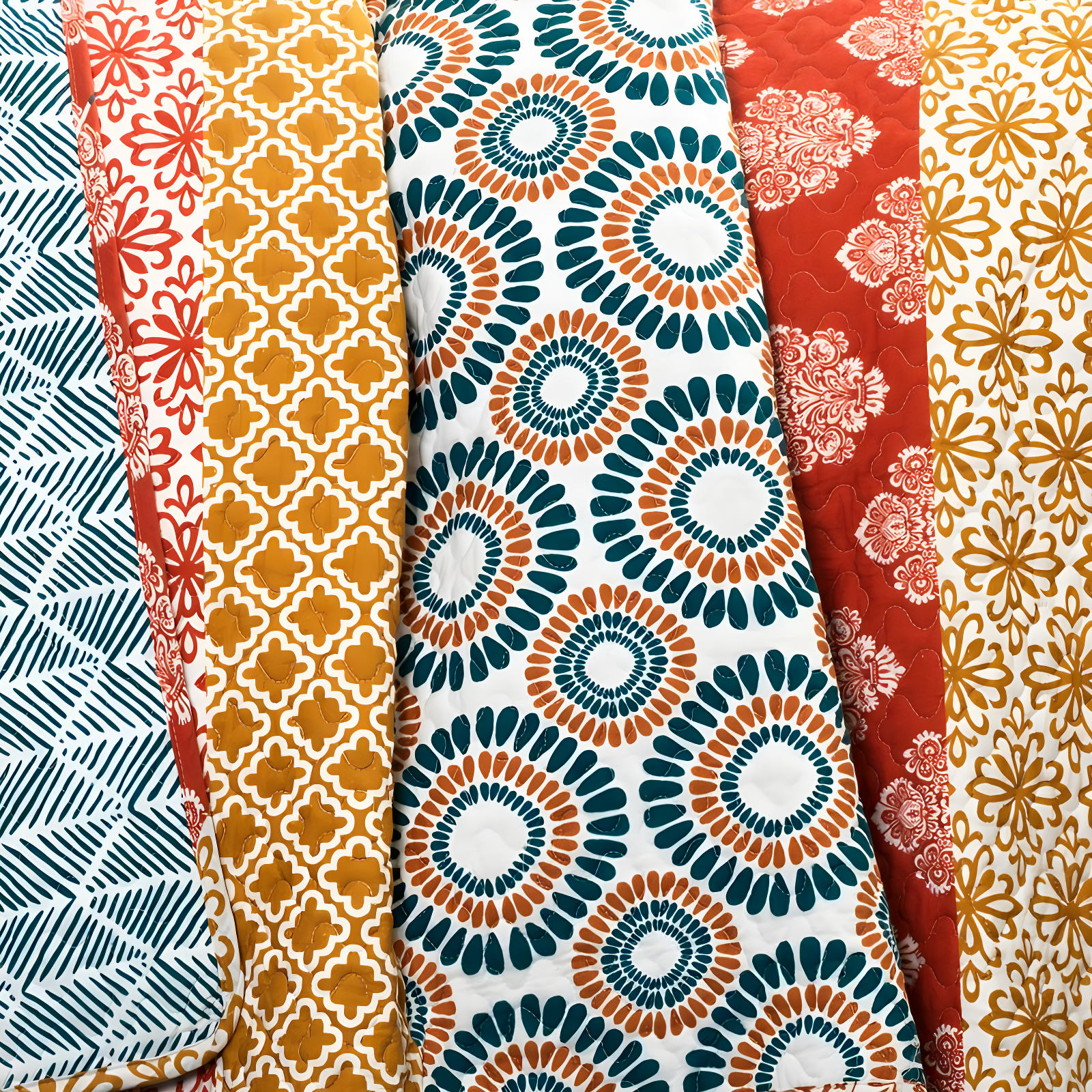 Lush Decor Bohemian 100% Cotton Reversible 3-Piece Quilt Set