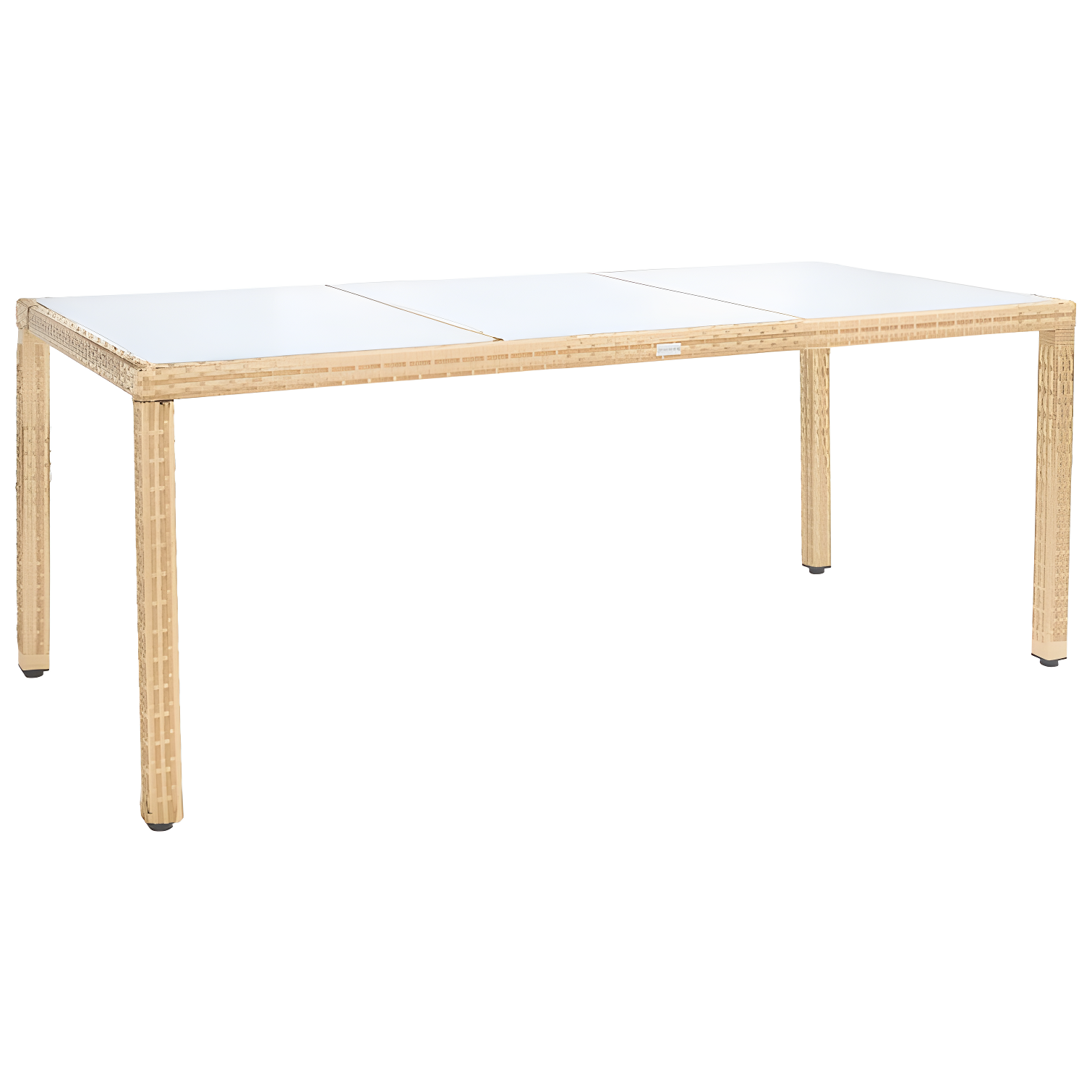 Safavieh Hailee 8 - Person Wicker Patio Dining Set with Rectangular Table , Cushions Included