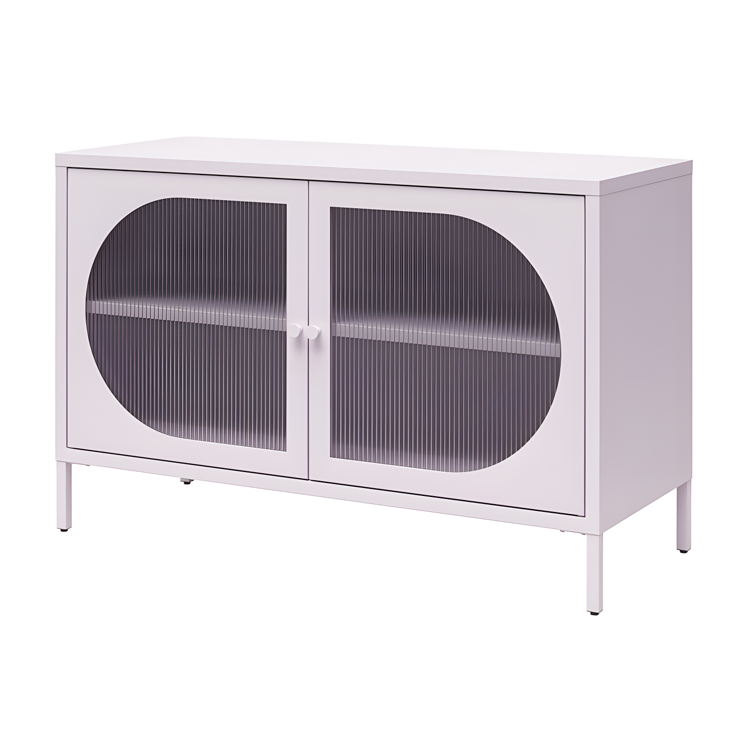 Luna 25.2'' Tall Accent Cabinet with Fluted Glass