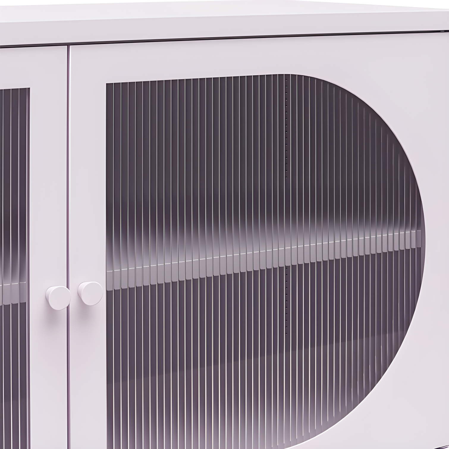 Luna 25.2'' Tall Accent Cabinet with Fluted Glass