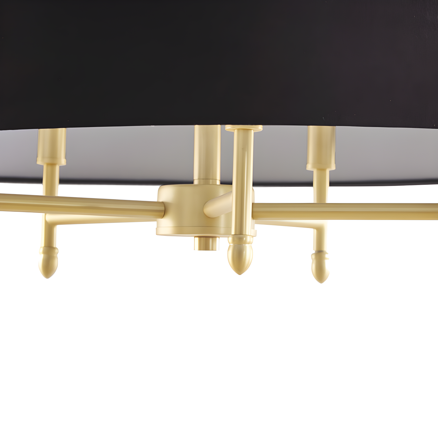 Hampton Hill Presidio 5-Light Dimmable Chandelier with Drum-shaped Fabric Shade & Adjustable Height