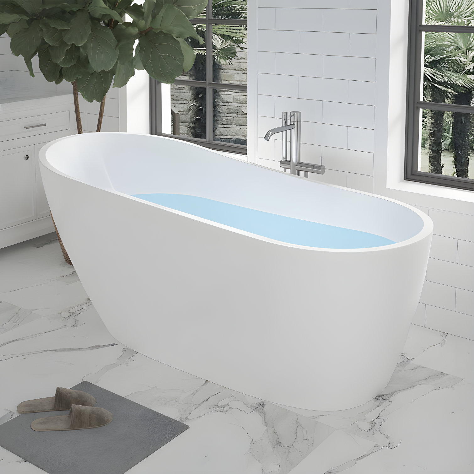 Cora 67" x 32" Freestanding Acrylic Bathtub