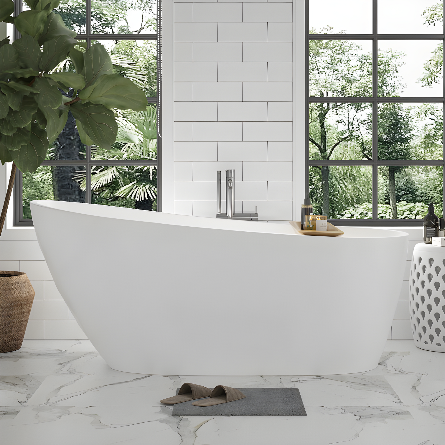 Cora 67" x 32" Freestanding Acrylic Bathtub