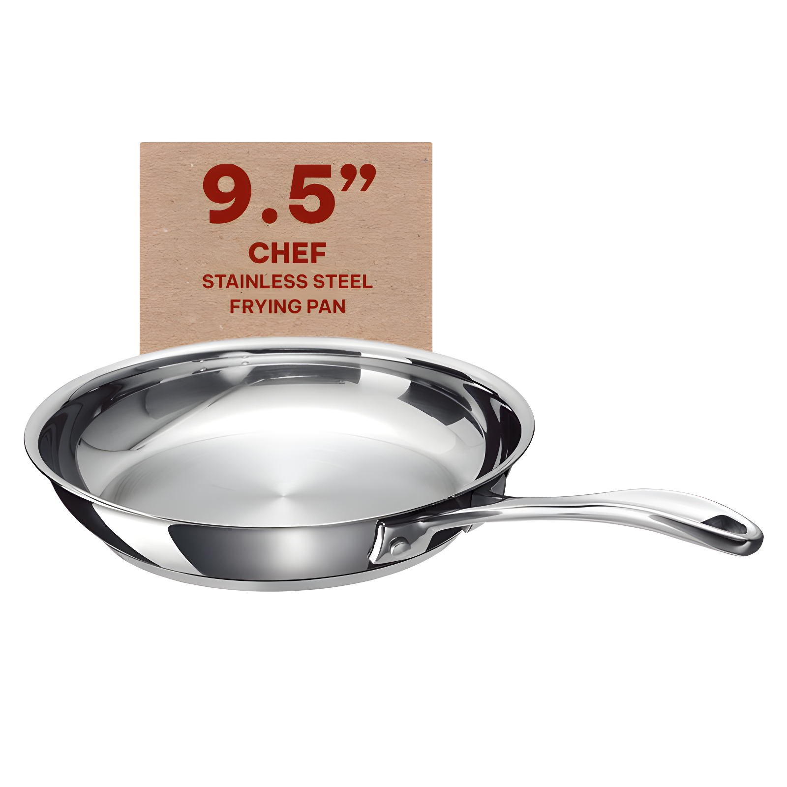 Alva Alva Chef Stainless Steel Frying Pan Skillet Non Toxic Cookware Stainless Steel Skillet PFAS, PFOA & PFTE Free, for Cooking Pan Set, Induction Safe, Add to Your Pots and Pans Set Cookware