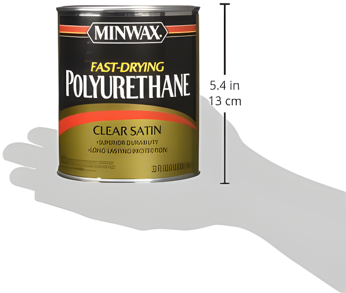 Minwax 63010444 Fast-Drying Polyurethane, Warm Satin, Clear, 1 Quart, (1 Piece, 1 Pack)