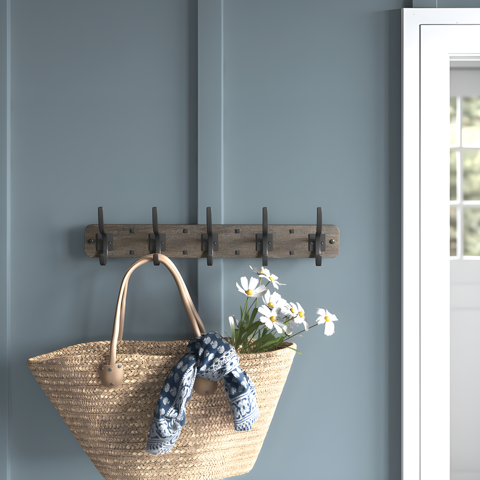 Spectrum Richmond Solid Wood Wall 5 - Hook Wall Mounted Coat Rack