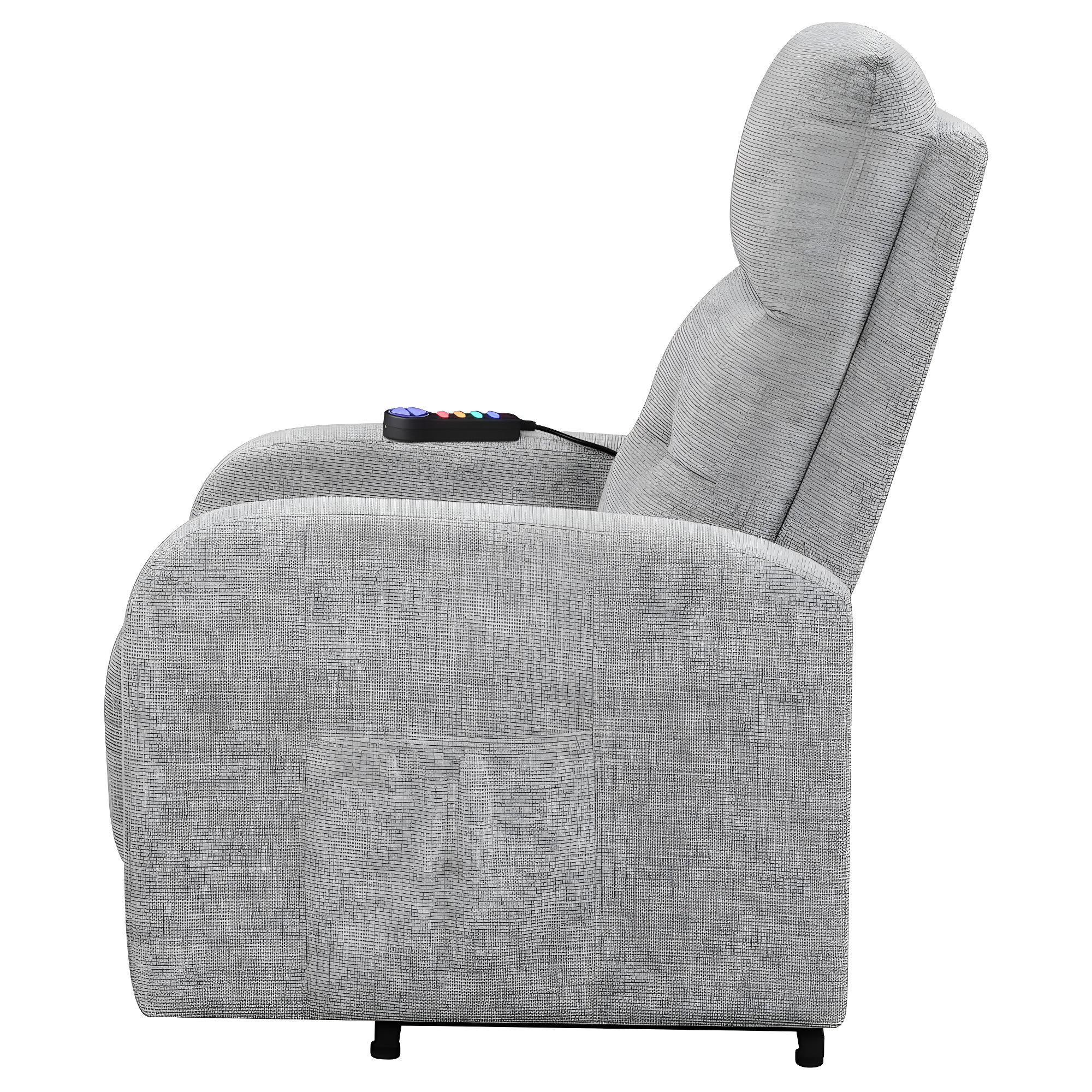 Coaster Howie Tufted Fabric Upholstered Power Lift Recliner in Gray