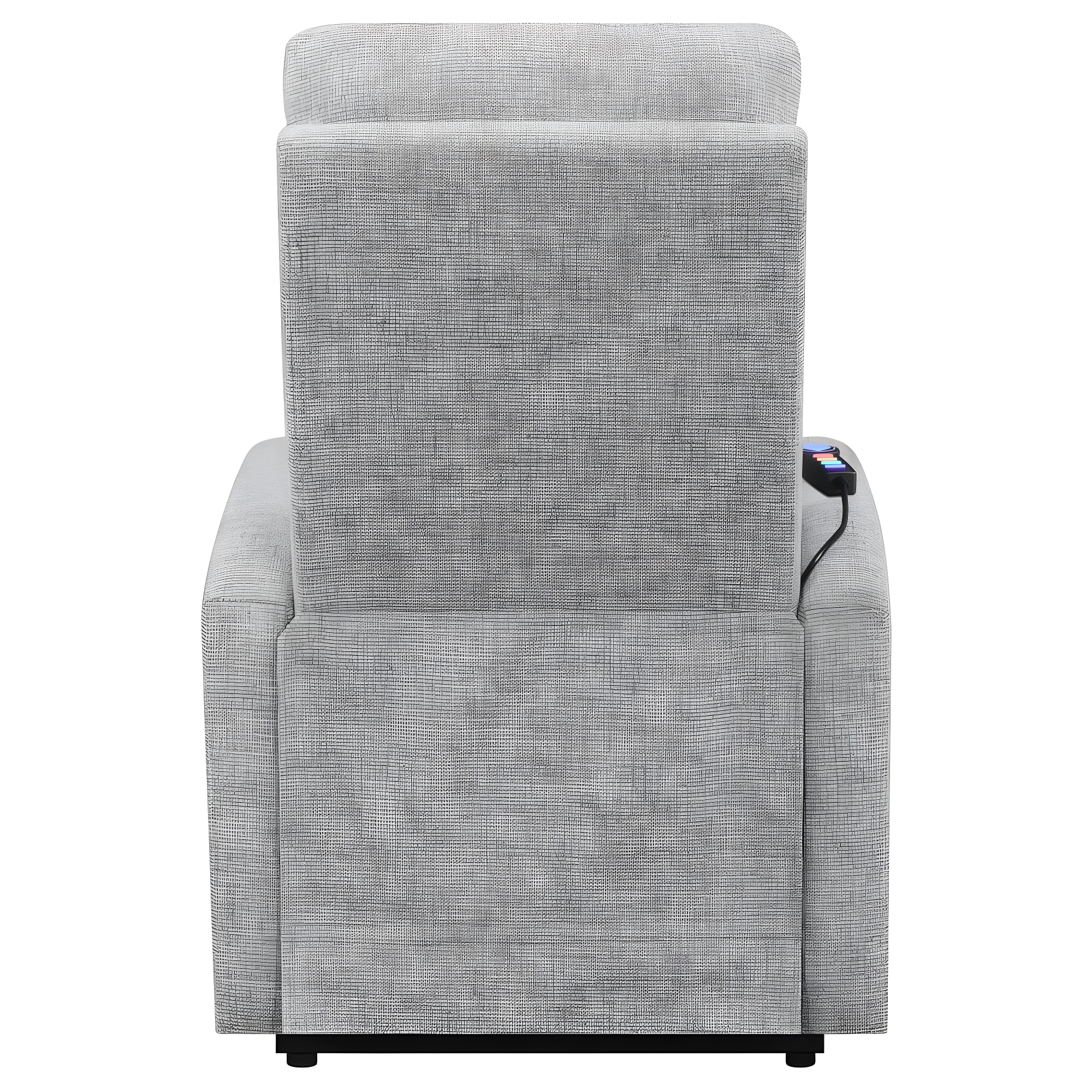 Coaster Howie Tufted Fabric Upholstered Power Lift Recliner in Gray