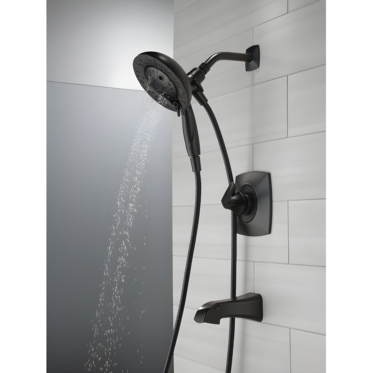 Vesna Single-Function Tub Shower Faucet Set, Shower Trim Kit with In2ition Shower Head and Valve
