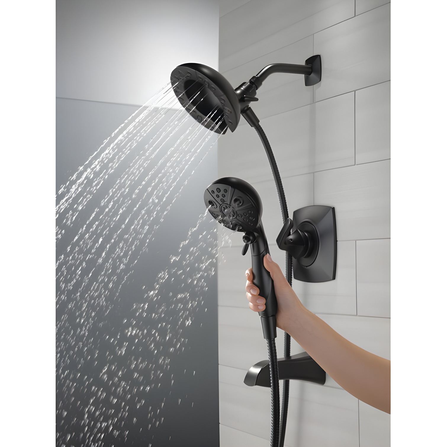Vesna Single-Function Tub Shower Faucet Set, Shower Trim Kit with In2ition Shower Head and Valve