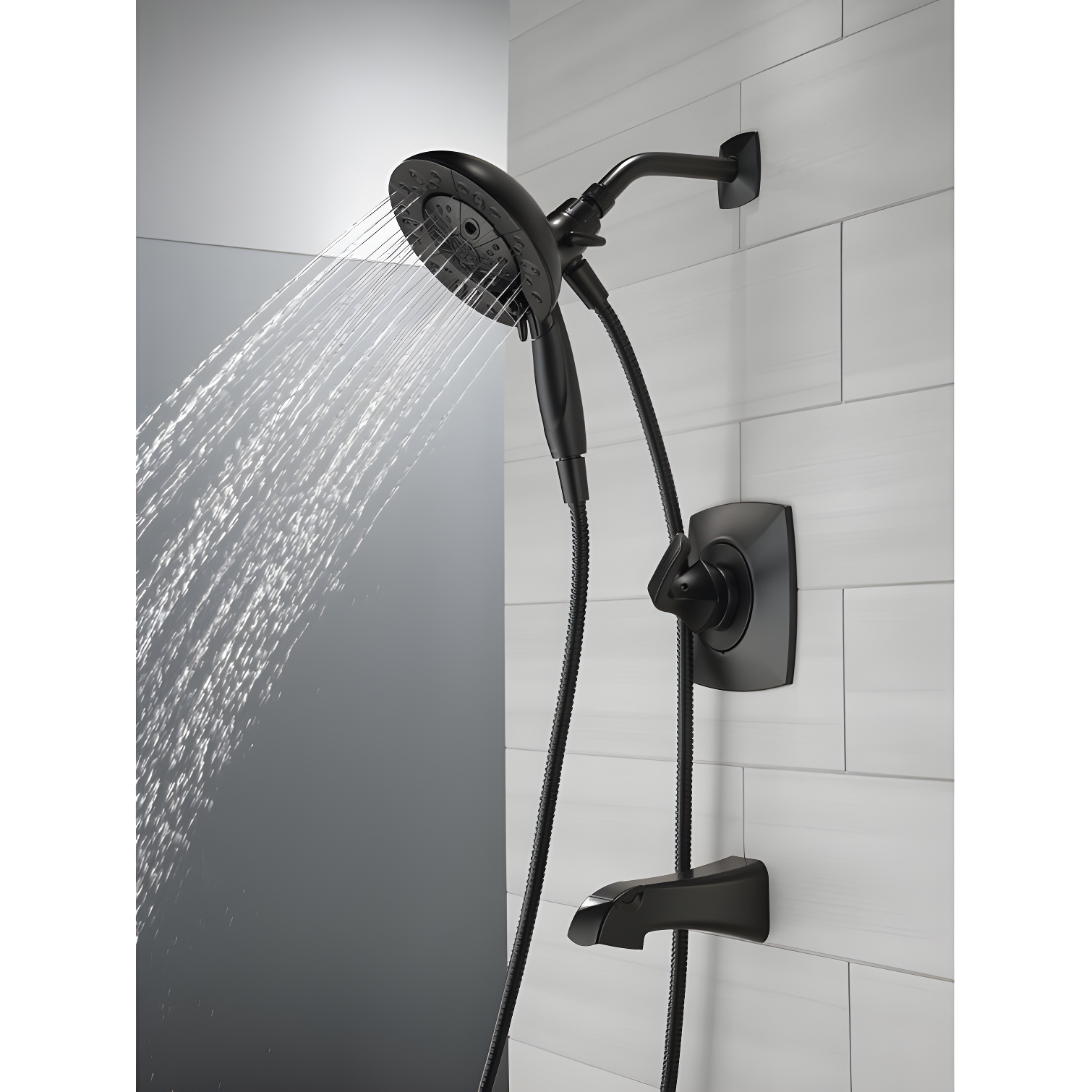 Vesna Single-Function Tub Shower Faucet Set, Shower Trim Kit with In2ition Shower Head and Valve
